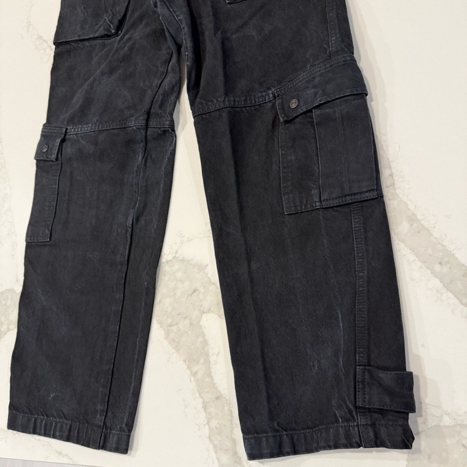 Free People We The Free Free People Marx Slouchy Cargo Jeans Womens 25 Size 25" / US 0 / IT 36 - 3 Thumbnail