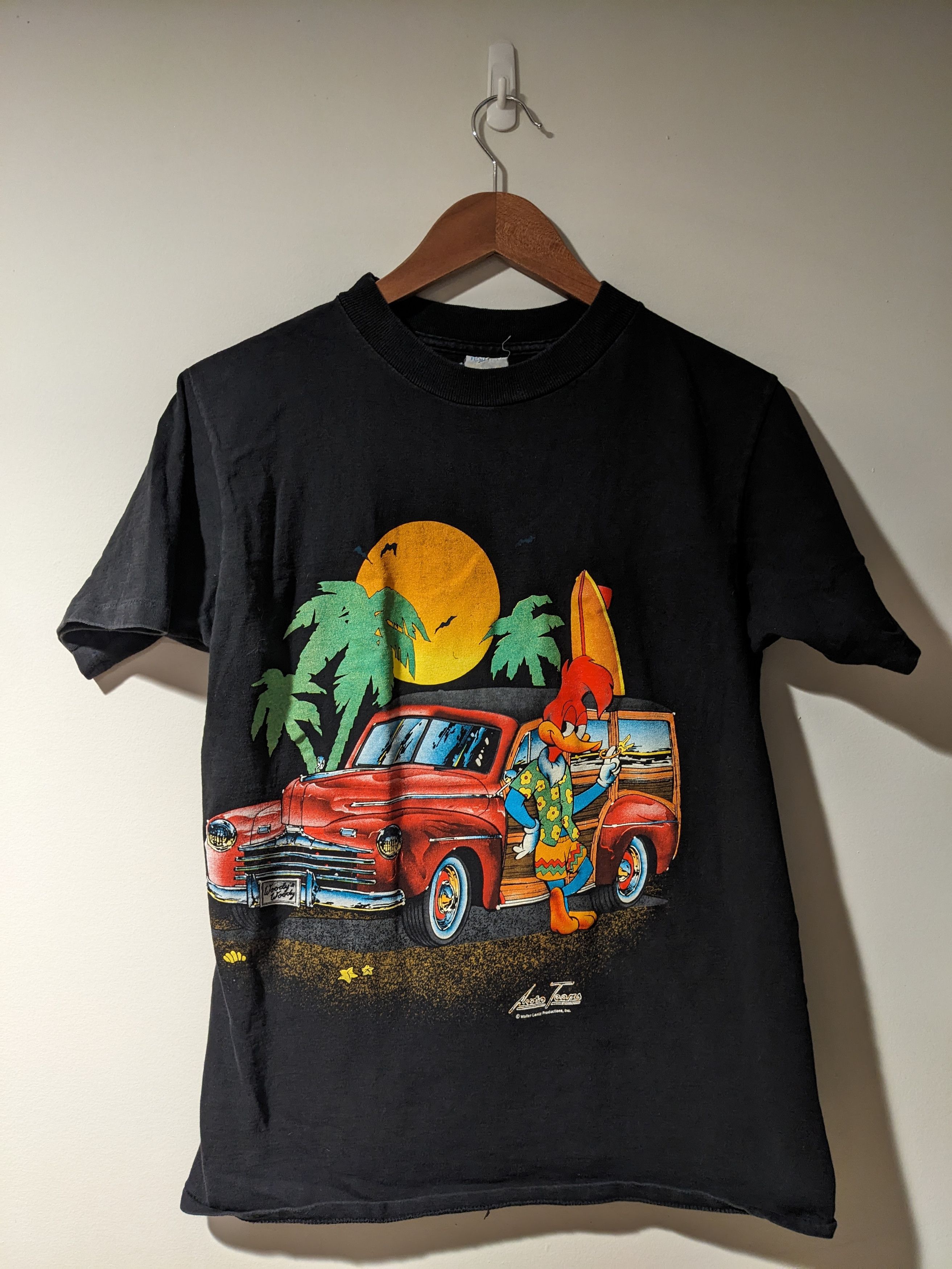 Cartoon Network × NASCAR × Vintage Vintage 90s Woody Woodpecker Auto Toons Hot Rod T-Shirt Size US M / EU 48-50 / 2 - 1 Thumbnail
