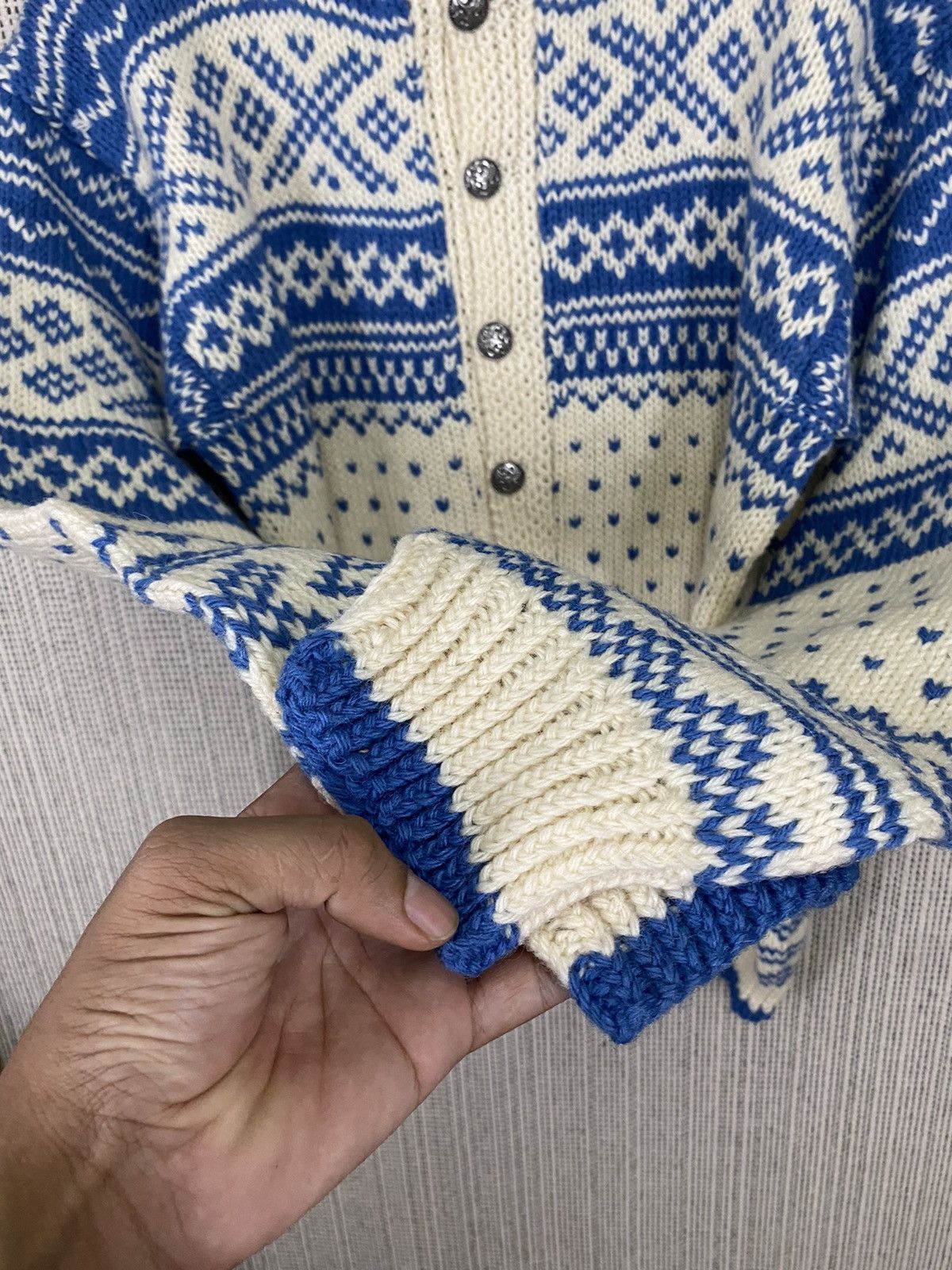Aran Isles Knitwear × Vintage 🔥Handknit in norway knitwear 100% wool mothproof Size US M / EU 48-50 / 2 - 7 Thumbnail