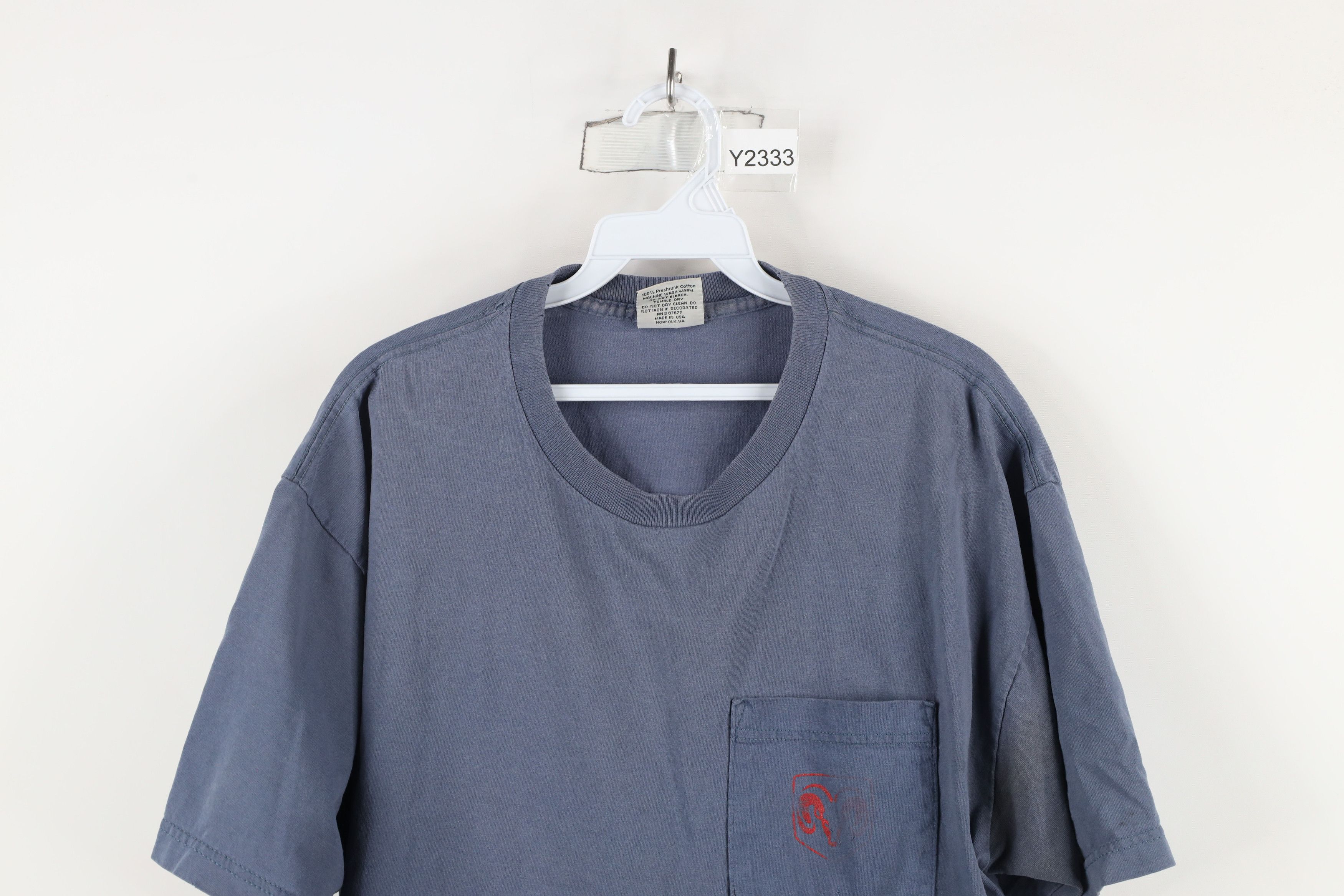 Vintage Vintage 90s Dodge Ram Trucks Pocket T-Shirt Blue Cotton USA Size US XL / EU 56 / 4 - 2 Thumbnail