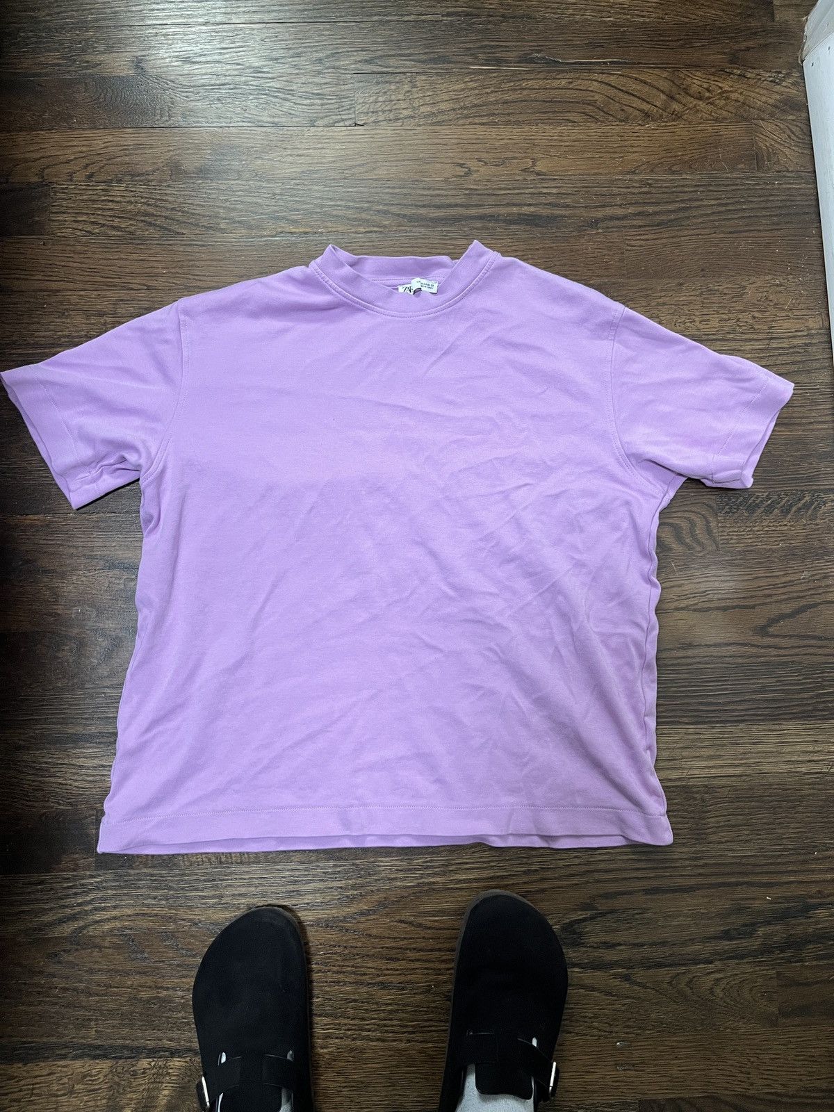 Zara Zara shirt sleeve T shirt size S in darkish purple Size US S / EU 44-46 / 1 - 1 Thumbnail
