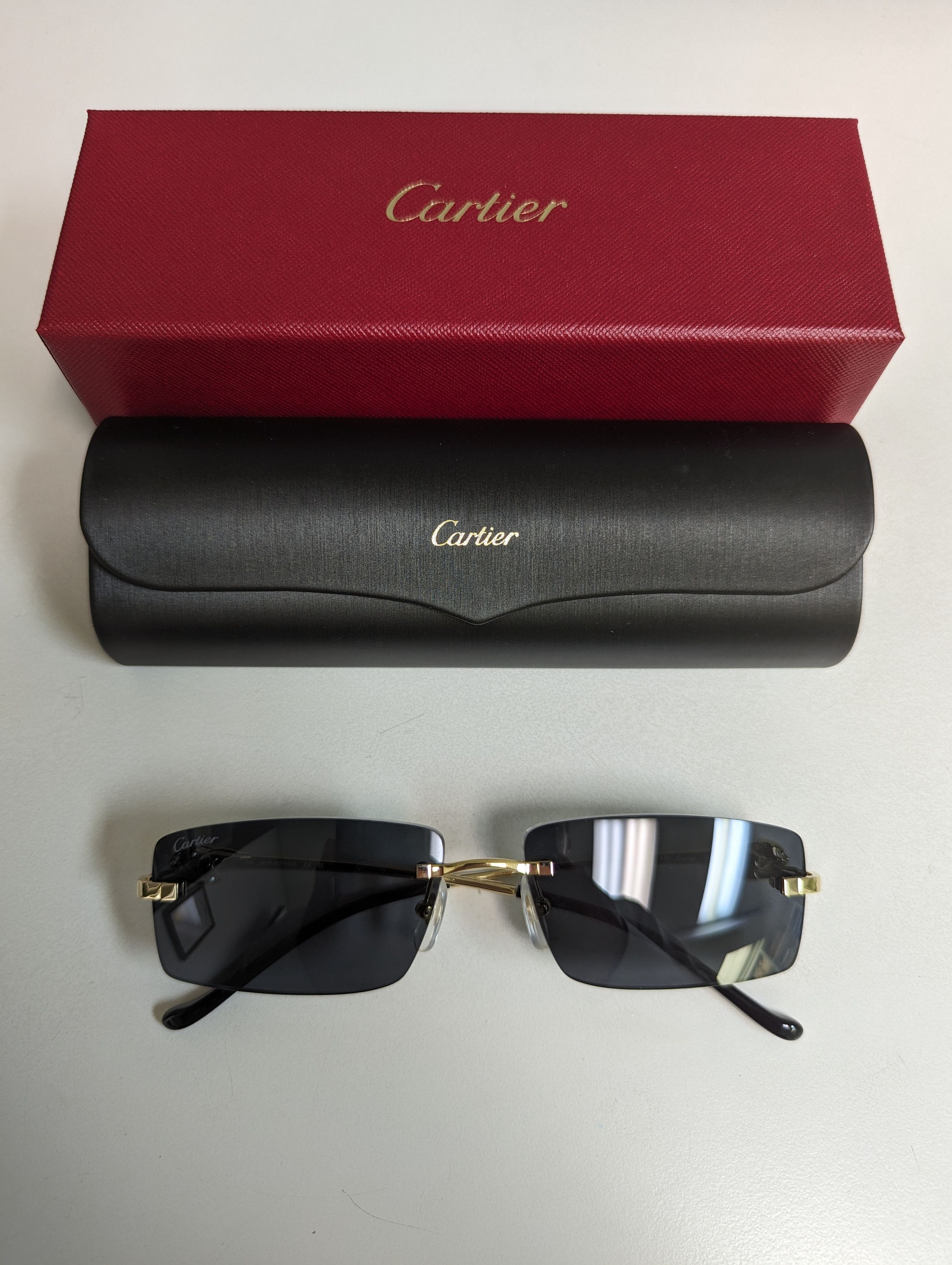 image of Cartier Classic Gold Panther Sunglasses, Men's