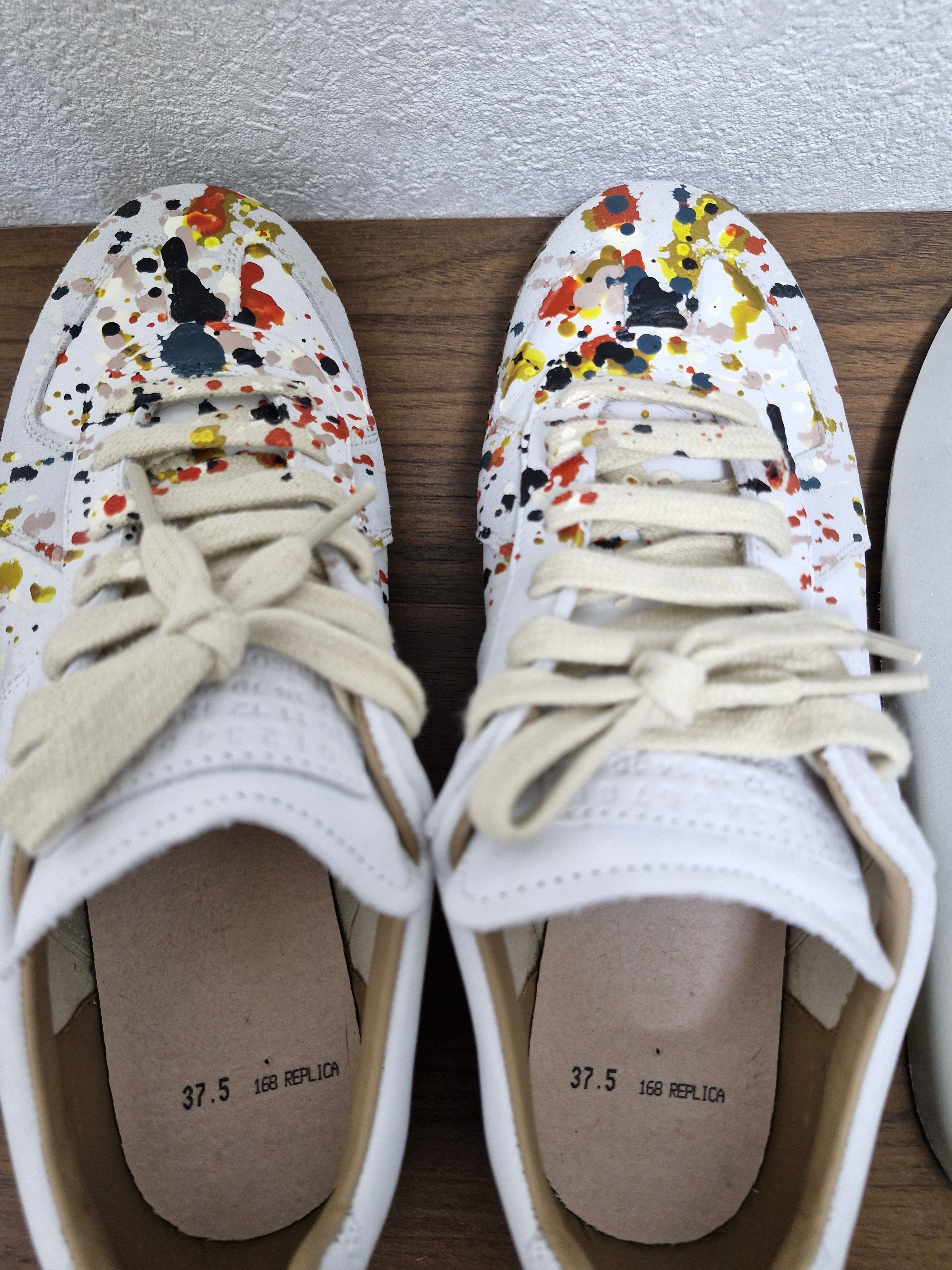 Maison Margiela MAISON MARGIELA Paint Splatter GATs Size US 5.5 / EU 38 - 14 Thumbnail