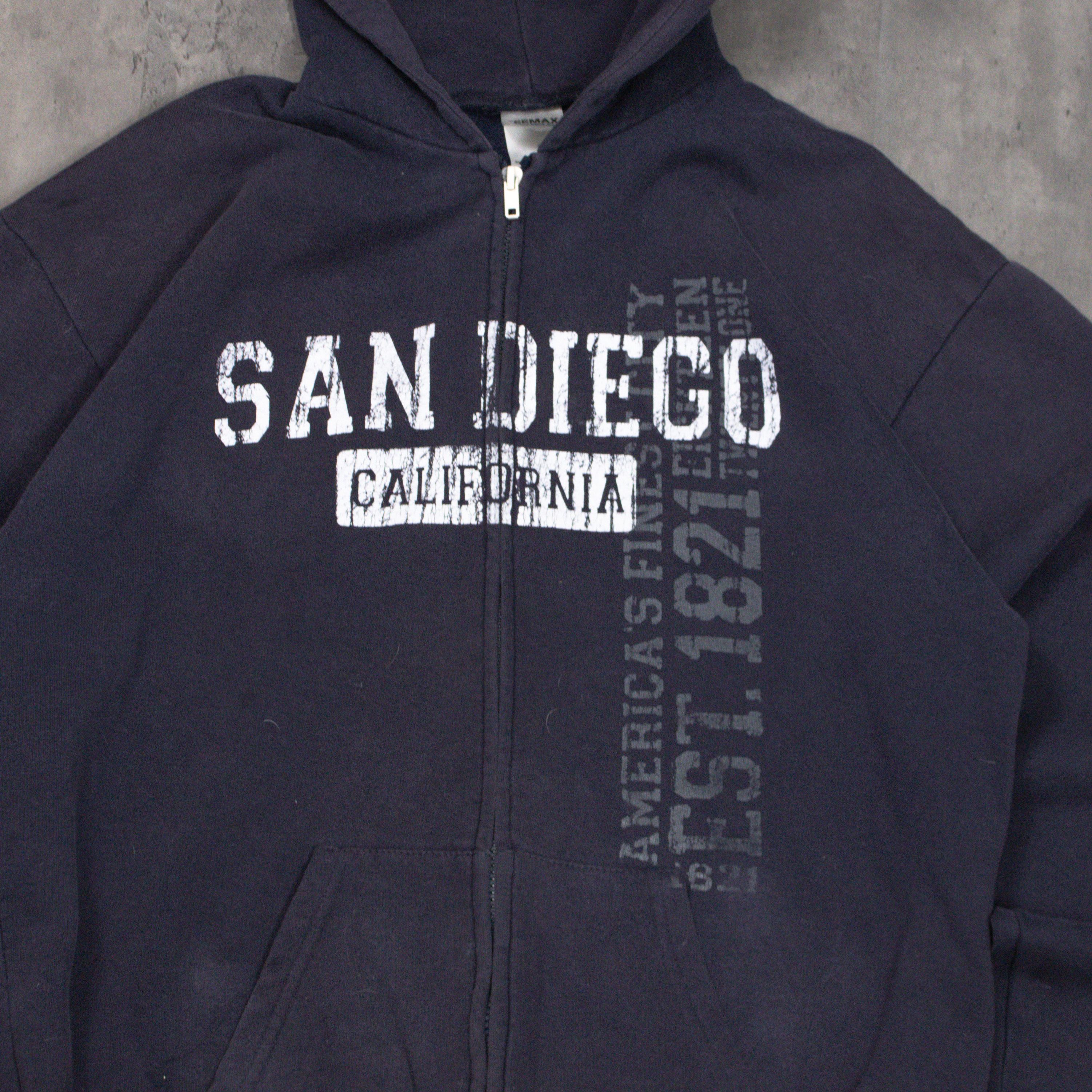 Japanese Brand Vintage VTG Y2K 2000's 00's San Francisco AOP Navy Hoodie Size US M / EU 48-50 / 2 - 3 Thumbnail