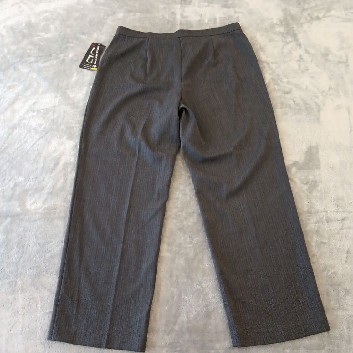 Vintage Briggs New York Womens Pants Dress Pants 14P Gray Herringbone 34x28.5 High Rise Petite Straight Womens Size 36" / US 14 / IT 50 - 6 Thumbnail