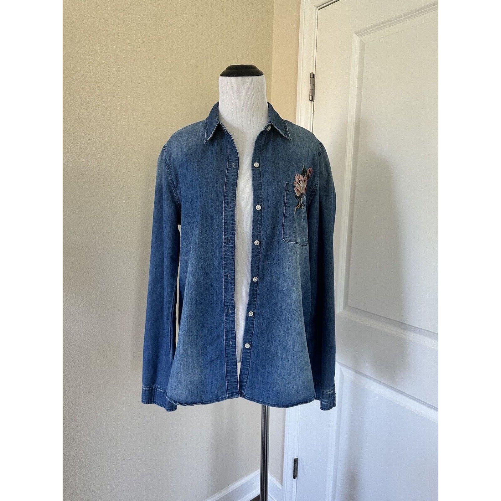 Joe's Joe’s Denim Women’s Shirt Floral Embroidery Size Small Size S / US 4 / IT 40 - 1 Thumbnail