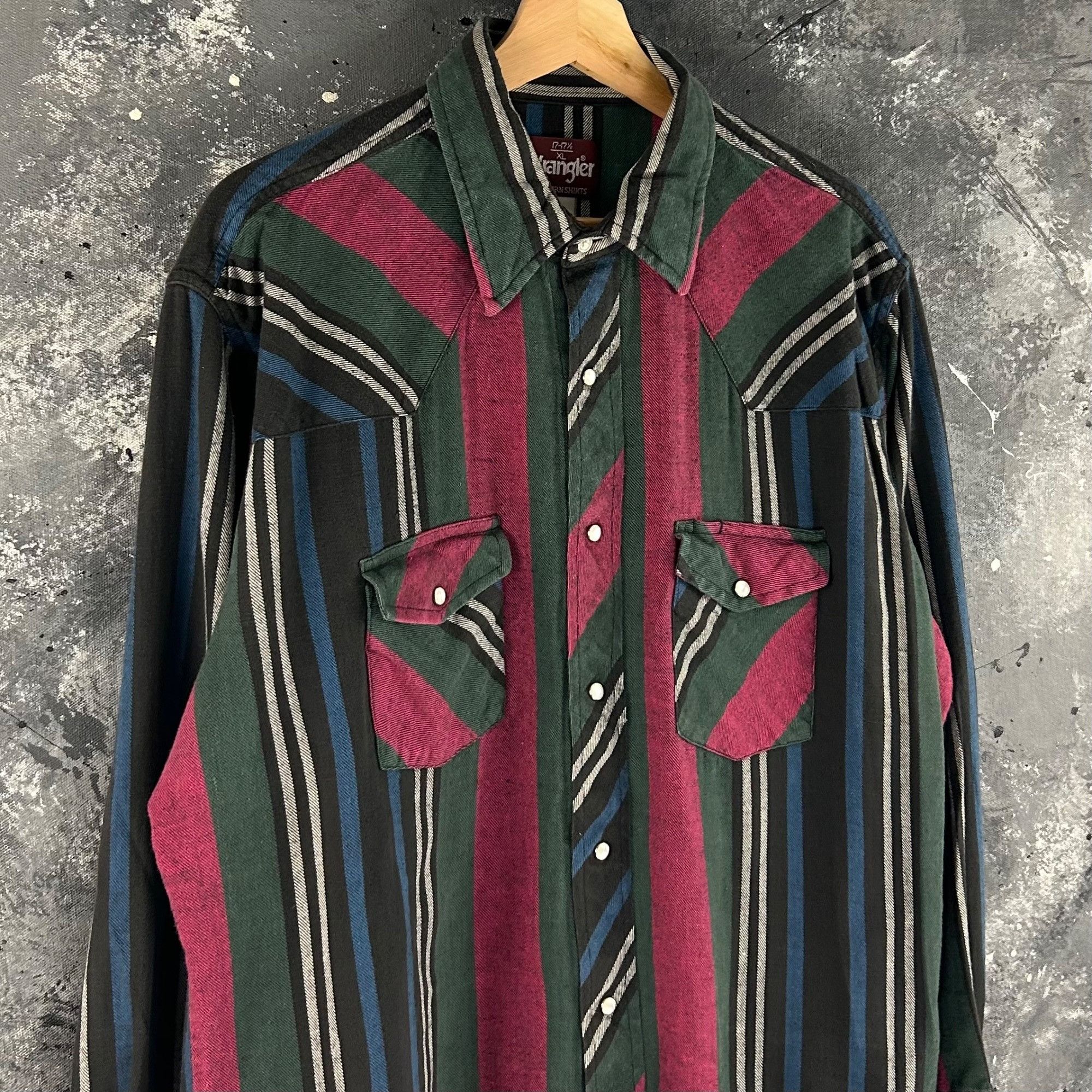 Wrangler Vintage 1990’s Wrangler pearl snap shirt Size US XL / EU 56 / 4 - 2 Thumbnail