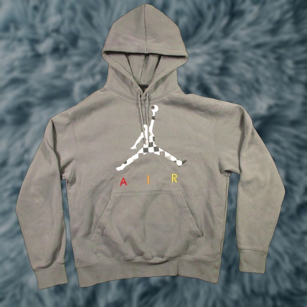 Jordan Brand Nike Jordan Hoodie Men M Grey Hooded Sweatshirt Jumpman Graphic Print Size US M / EU 48-50 / 2 - 1 Thumbnail