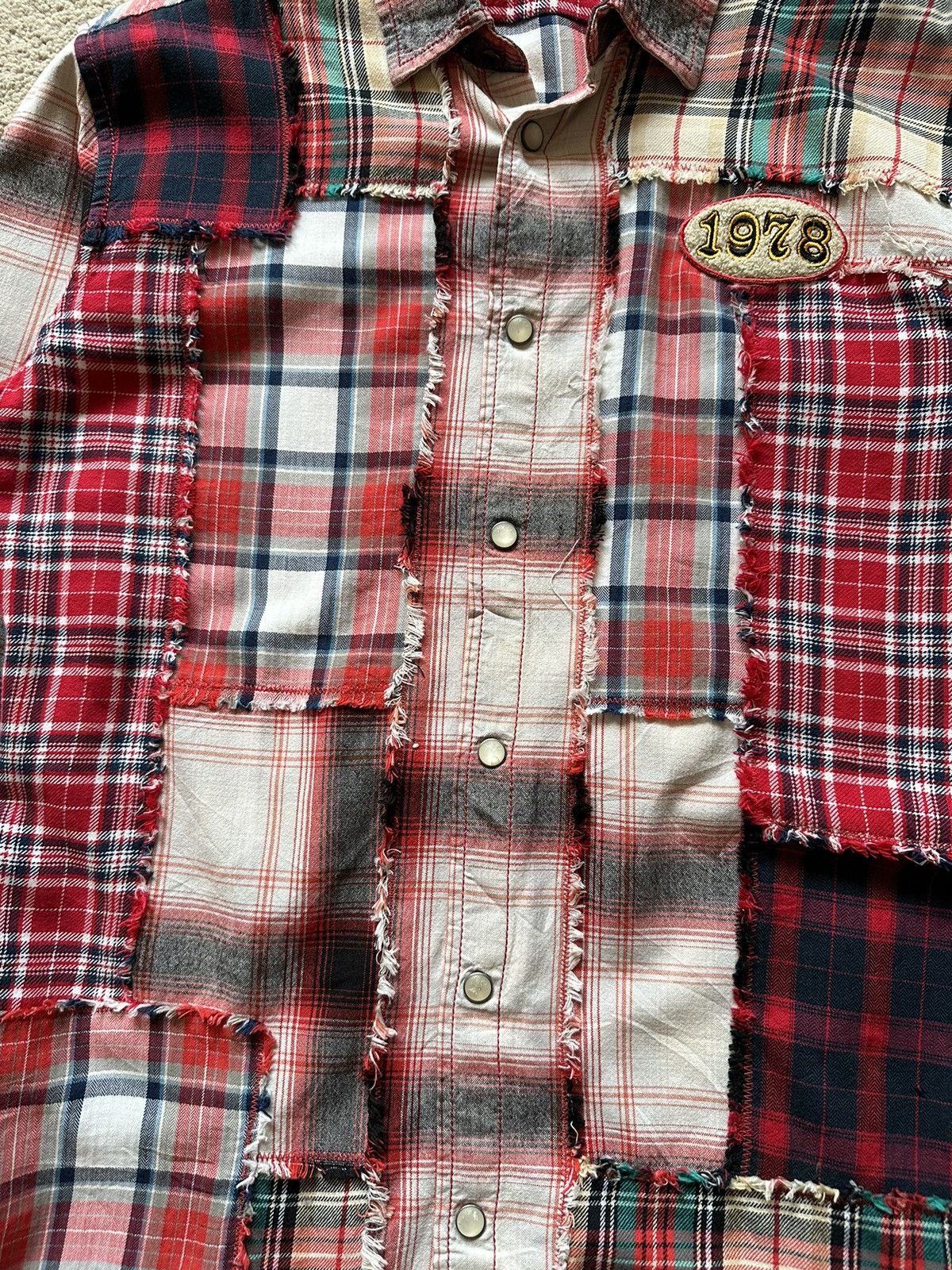 Diesel 2000s Diesel Patchwork Shirt Size US S / EU 44-46 / 1 - 7 Thumbnail