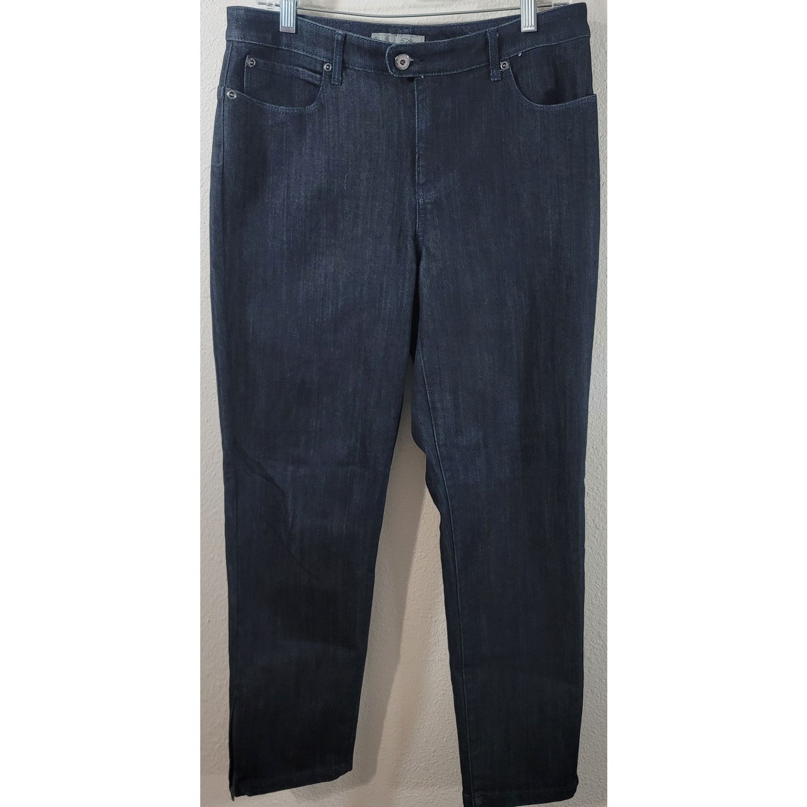 Chicos Chico's Platinum Dark Blue Zip Ankle Jeans 1 Medium NWOT Size 32" / US 10 / IT 46 - 2 Thumbnail