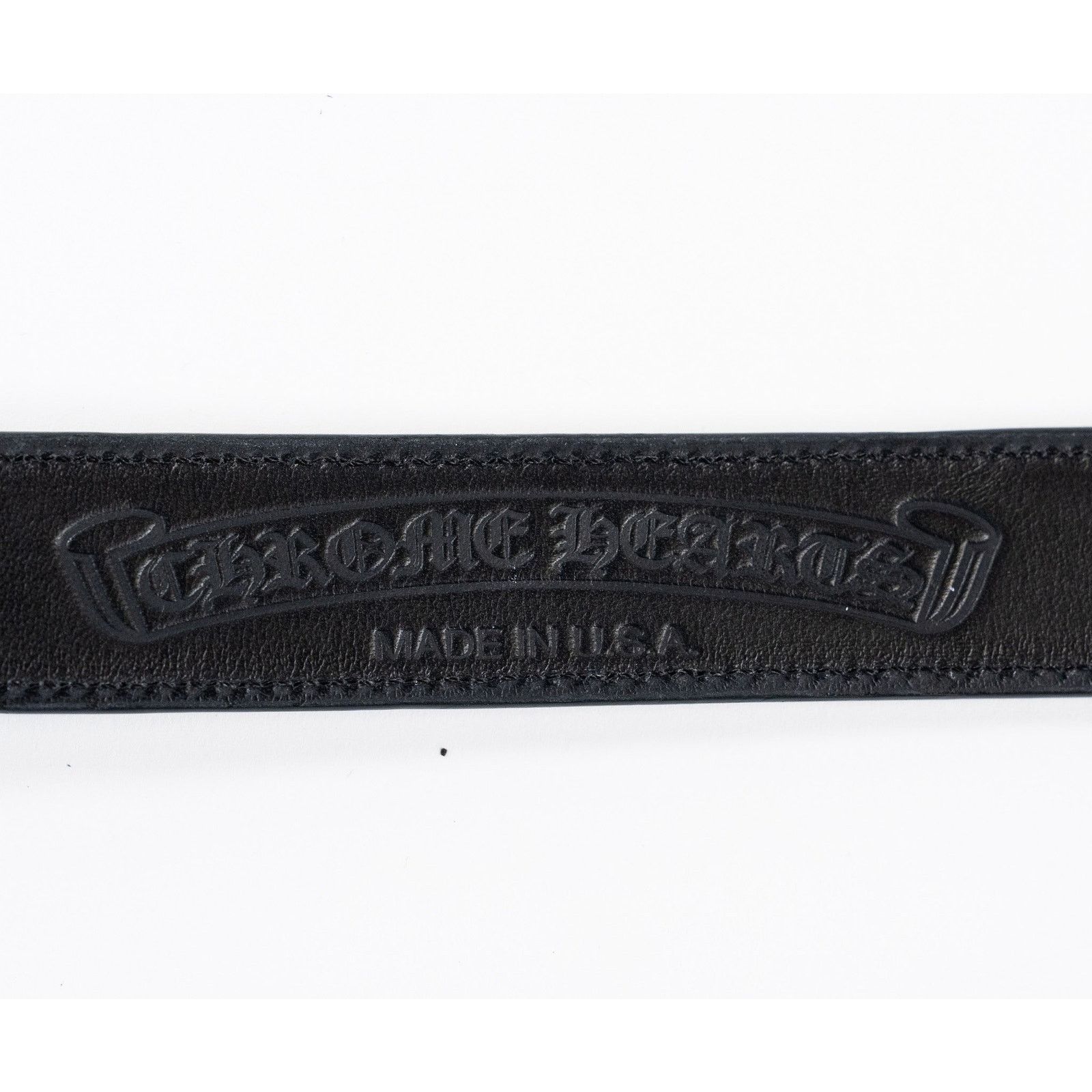 Chrome Hearts Black Thin Soft Leather Strap Size 34 - 5 Thumbnail