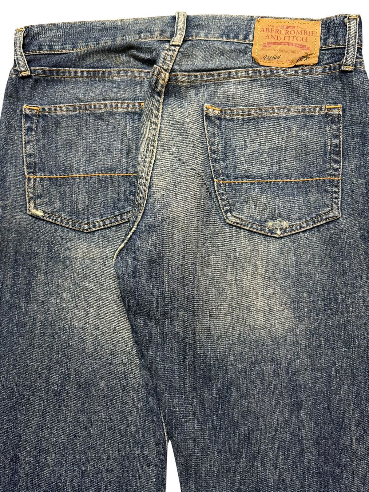 Abercrombie & Fitch Vintage 90s Abercrombie & Fitch Blue Faded Wash Wide Leg Size US 34 / EU 50 - 5 Thumbnail