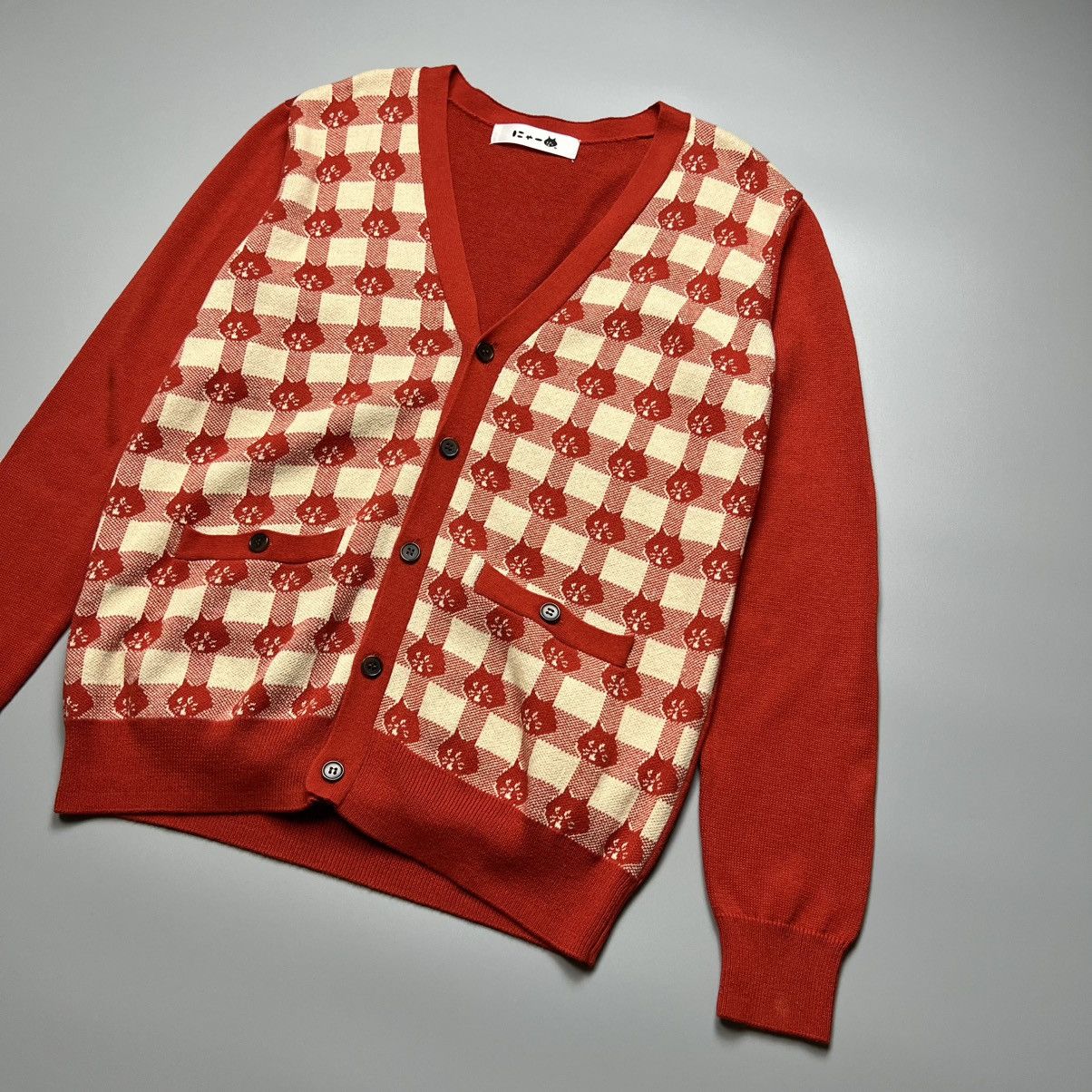 Ne-Net Ne-Net Head cat knitted Cardigan Size US S / EU 44-46 / 1 - 3 Thumbnail