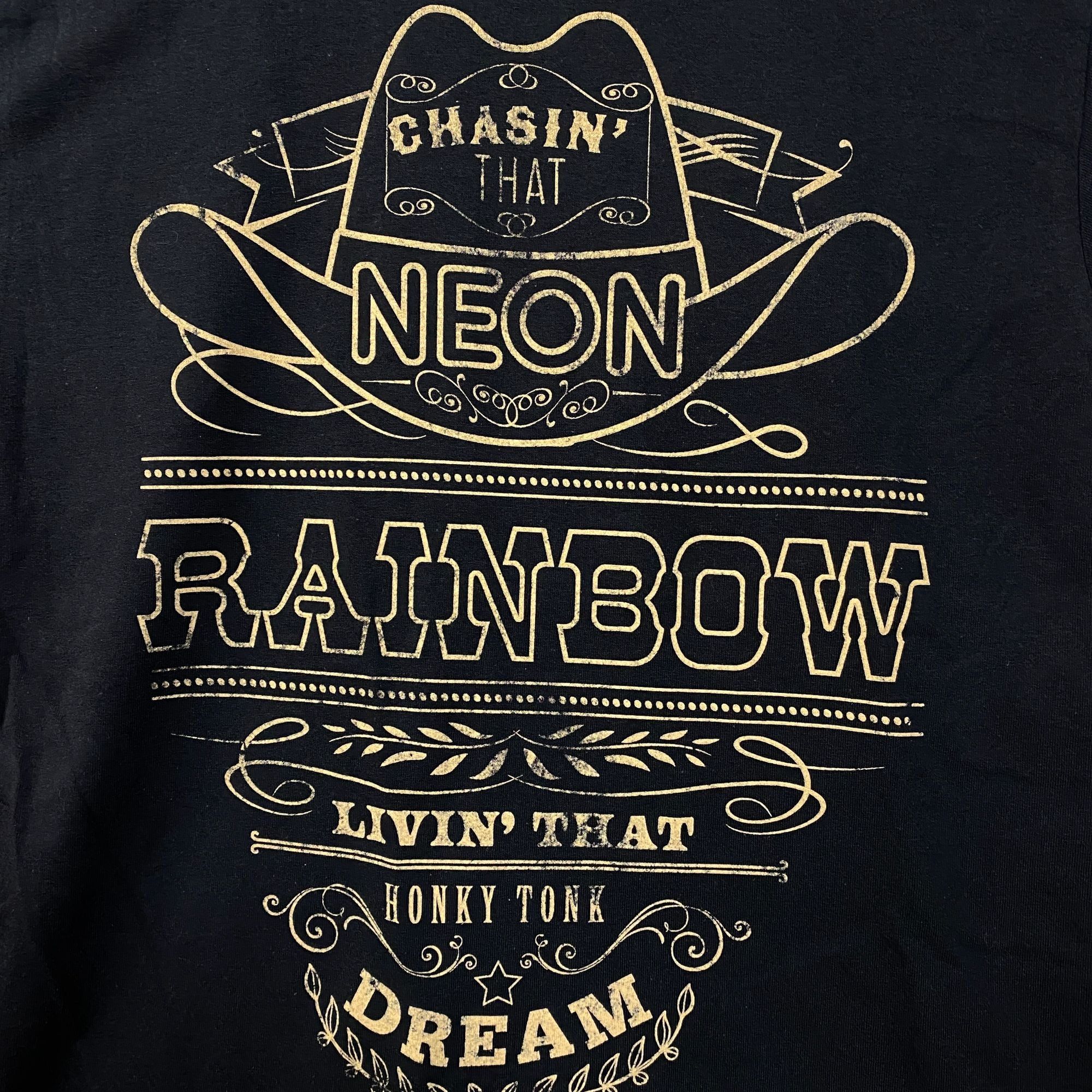 Rap Tees Alan Jackson Chasin That Neon Rainbow Graphic T-Shirt Medium Size US M / EU 48-50 / 2 - 2 Thumbnail
