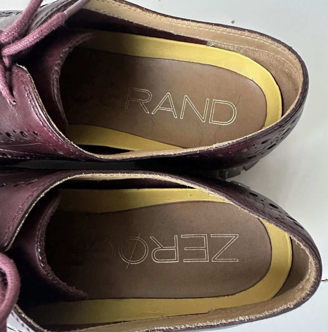 Cole Haan Cole Haan Zerogrand Men's 13 Burgundy Leather Oxford Casual Size US 13 / EU 46 - 4 Thumbnail