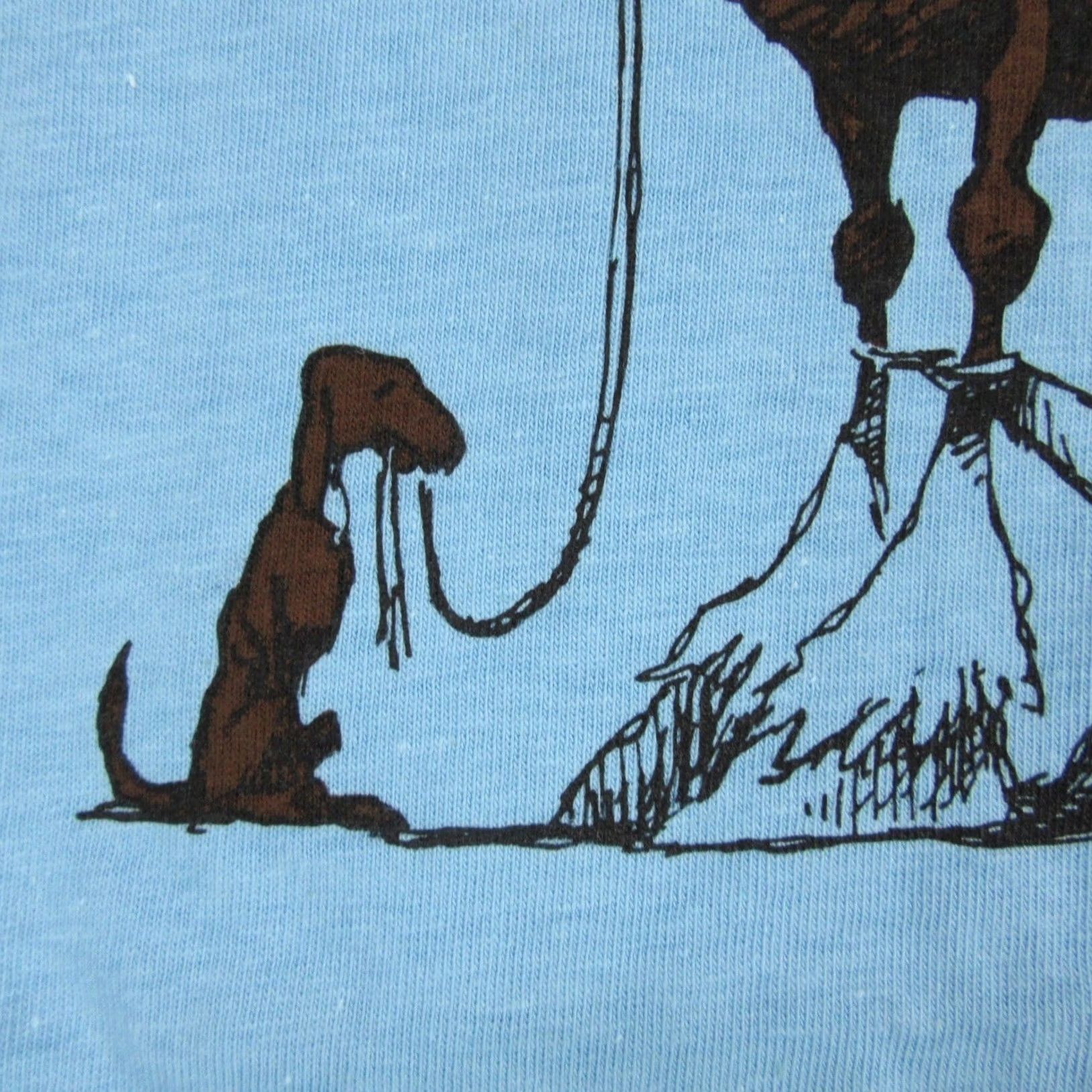 Vintage NOS vtg 80s HORSE TAKEN FOR GRANTED CARTOON T-Shirt L/XL cowboy single stitch Men XS-XXL? Size US L / EU 52-54 / 3 - 7 Thumbnail