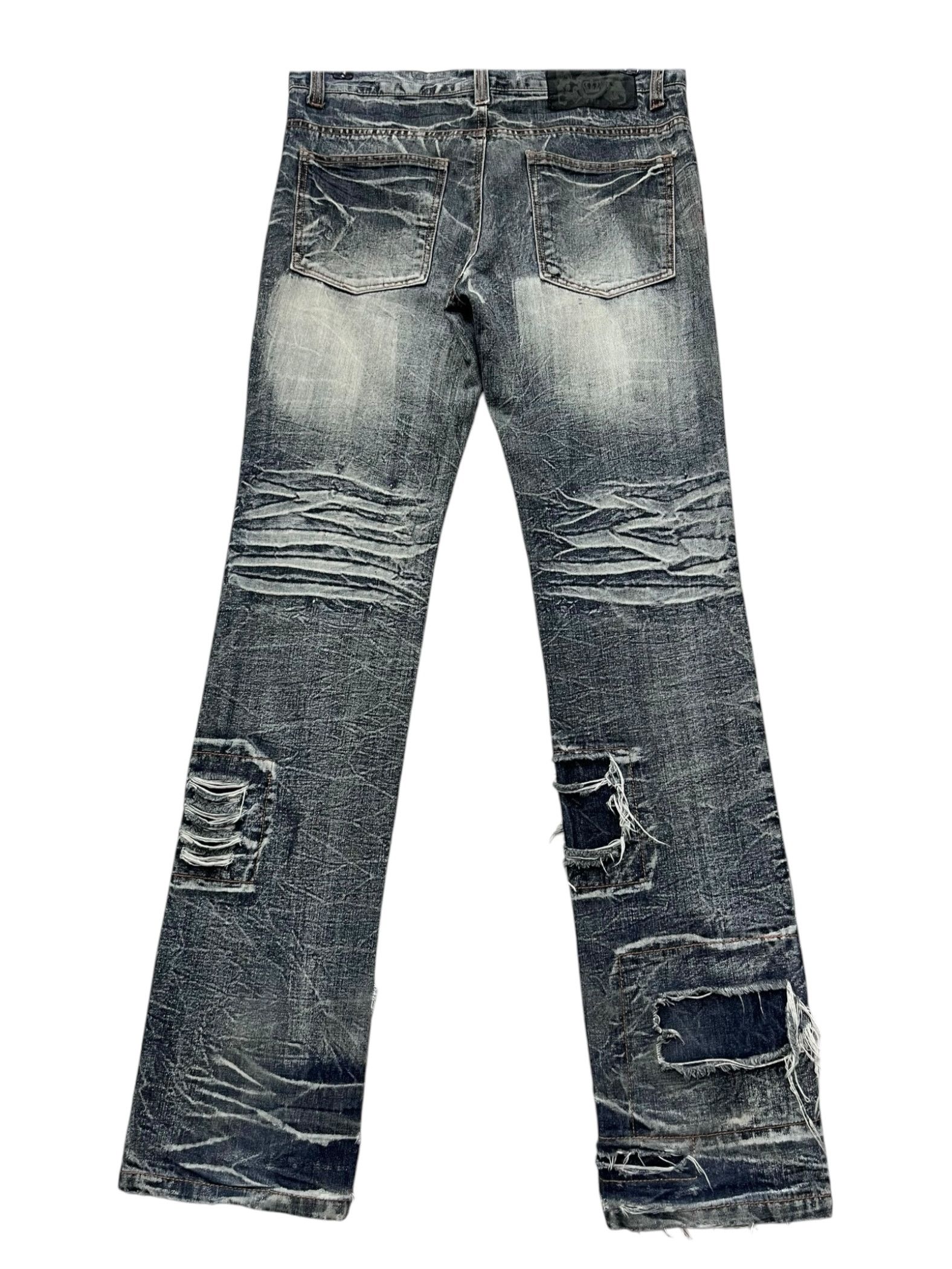 💀GRUNGE🔥LOWBOX Mudwash Distressed Ripped Denim Undercover