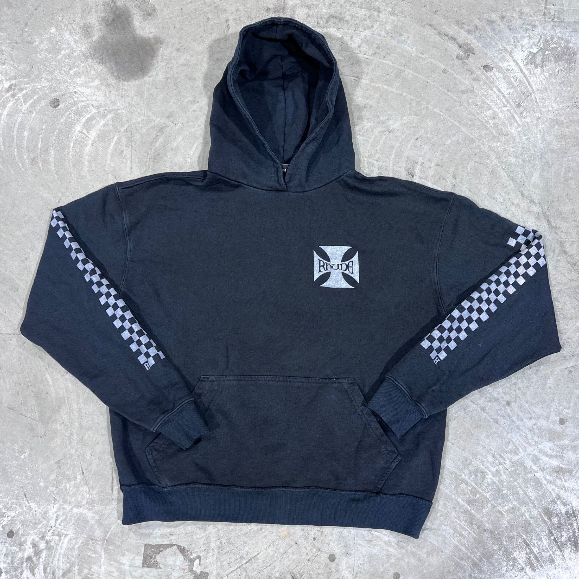 Rhude NEW RHUDE CLASSIC CHECKERS BLACK HOODIE SZ LARGE Size US L / EU 52-54 / 3 - 2 Thumbnail