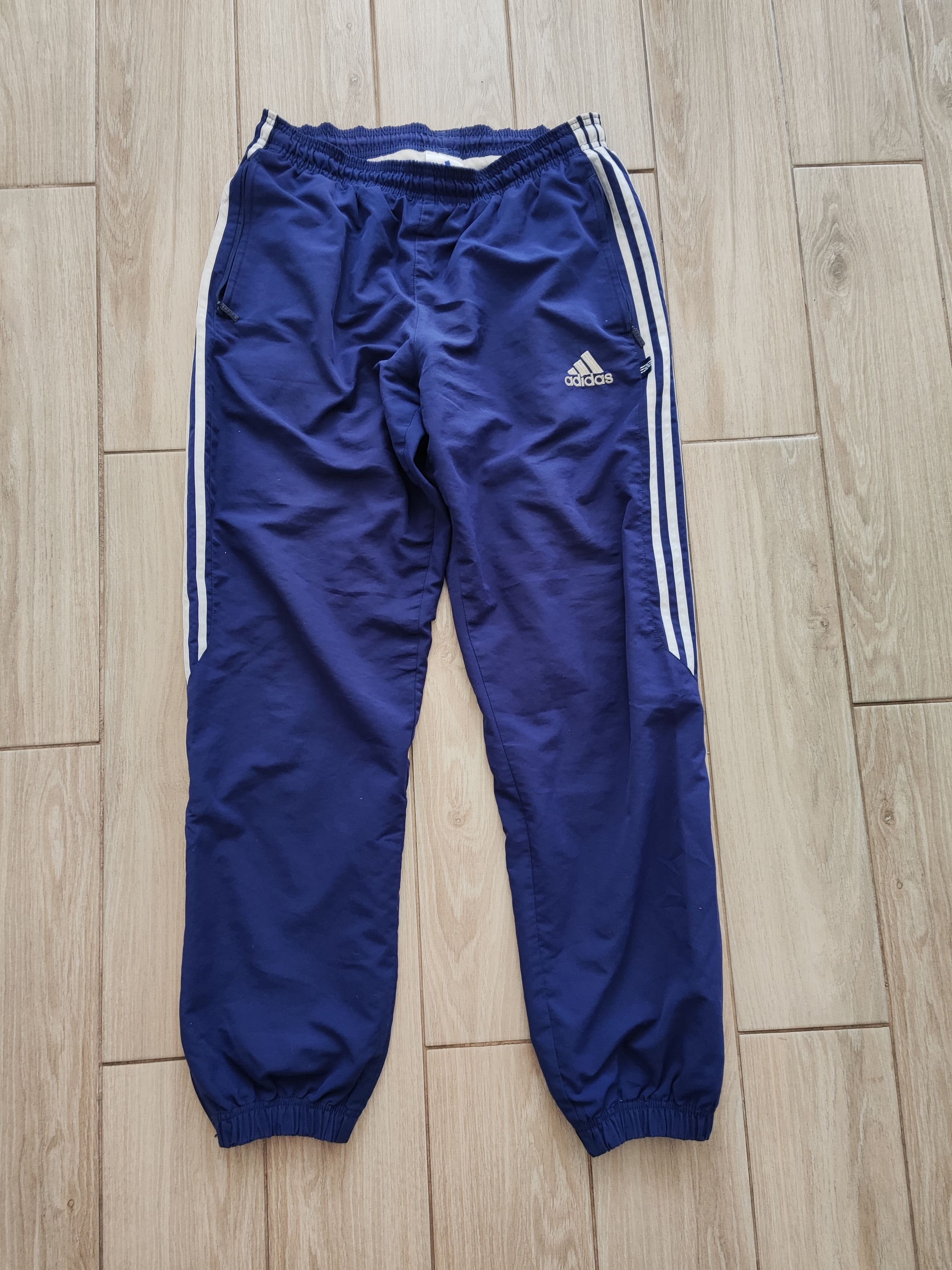 Adidas × Vintage Adidas Track Pants 90s – Navy – Made in Taiwan Size US 32 / EU 48 - 2 Thumbnail