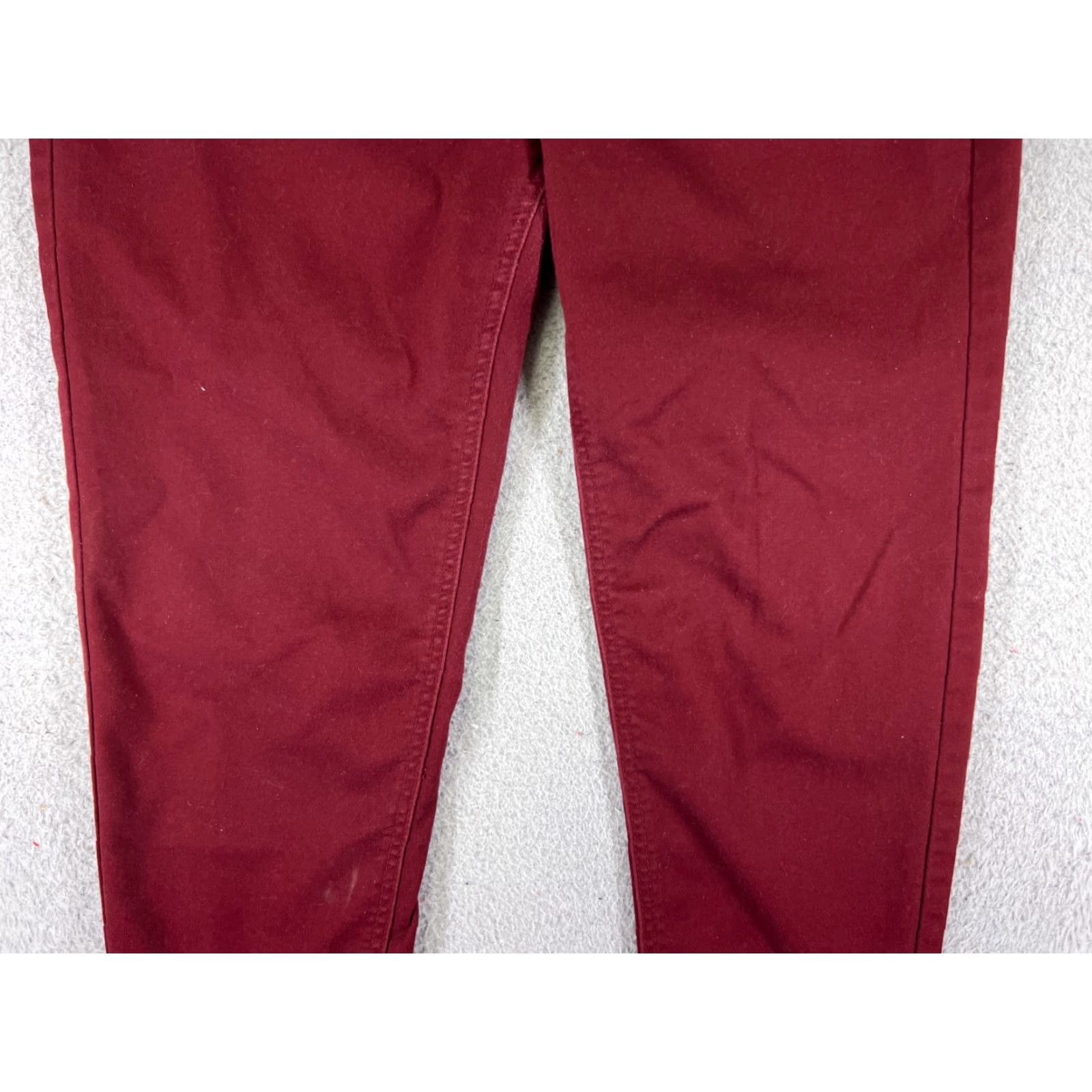 Vintage Tinseltown Red Denim Jeans Skinny Mid Rise 30x27 Womens 11 Cotton Blend 5-Pocket Design Logo Embroidered Button Zip Casual Classic Designer American Size 32" / US 10 / IT 46 - 3 Thumbnail