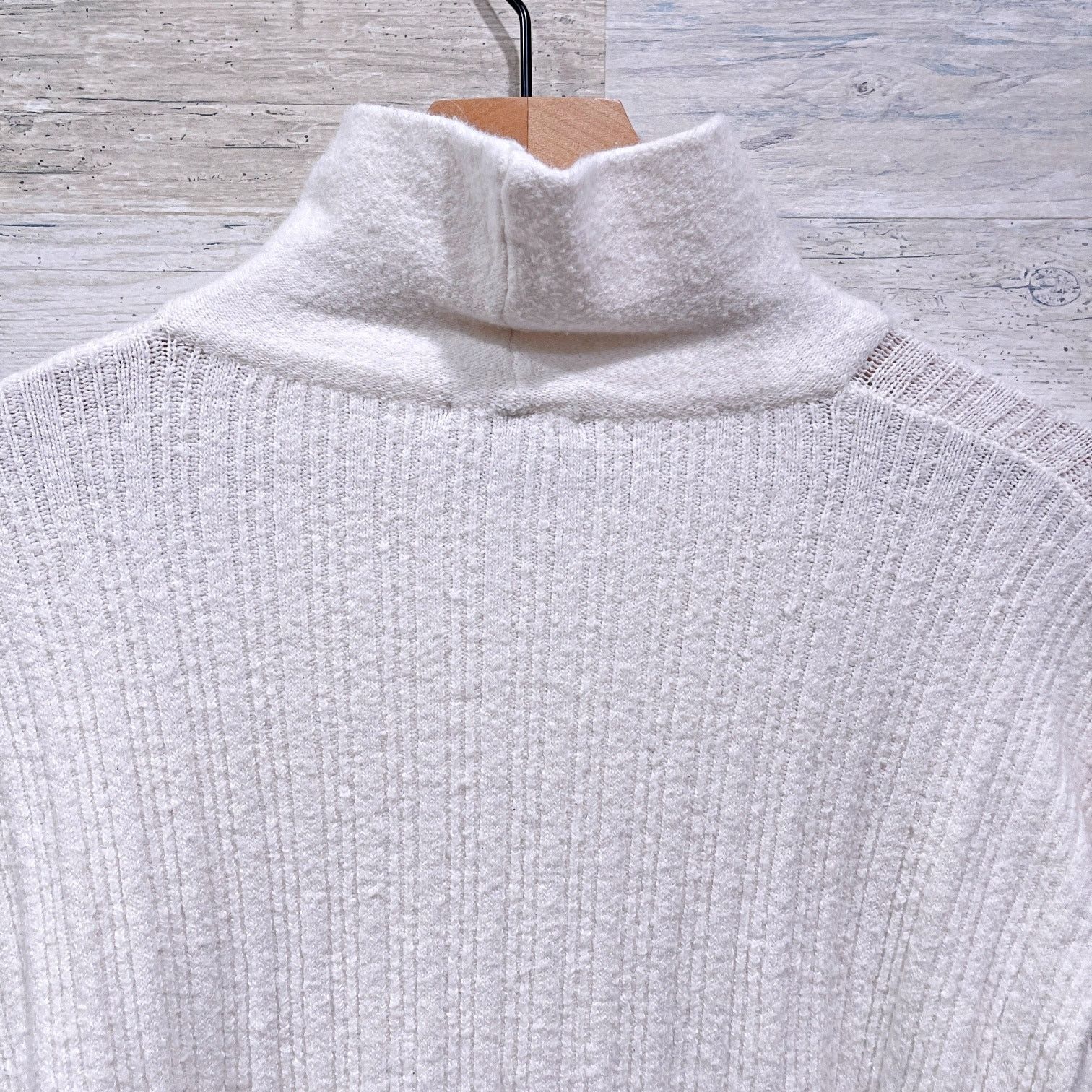 Other Lilla P Ribbed Fleece Turtleneck Sweater White Drawcord M Size M / US 6-8 / IT 42-44 - 5 Thumbnail
