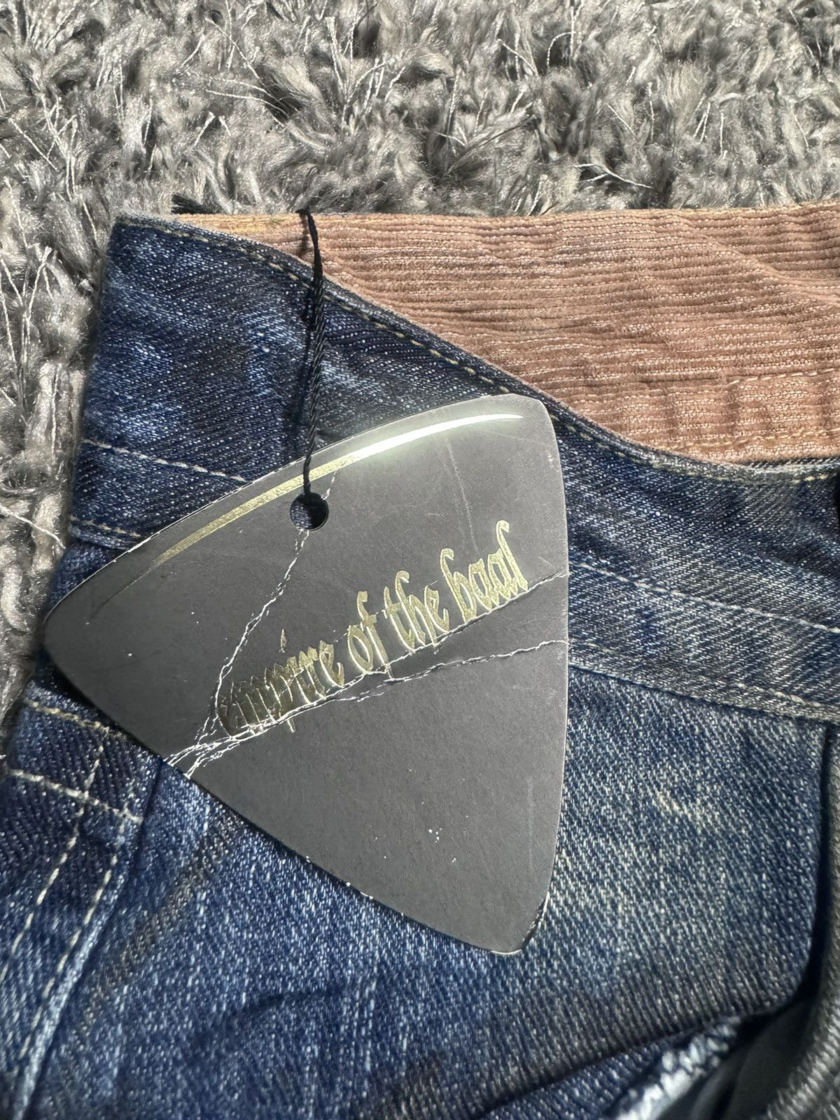 Japanese Brand “Empire of the Baal” Wax Finish Flared Jeans Size US 28 / EU 44 - 4 Thumbnail