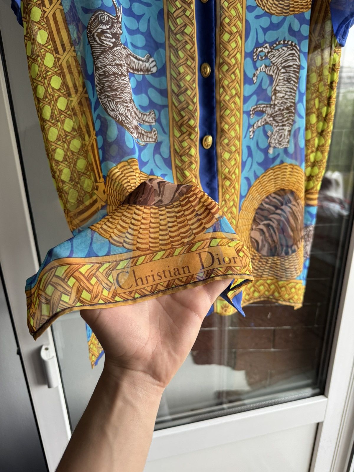 Christian Dior Monsieur 🔥Rare🔥 Vintage Christian Dior 90’s jungle print silk shirt Size US M / EU 48-50 / 2 - 6 Thumbnail