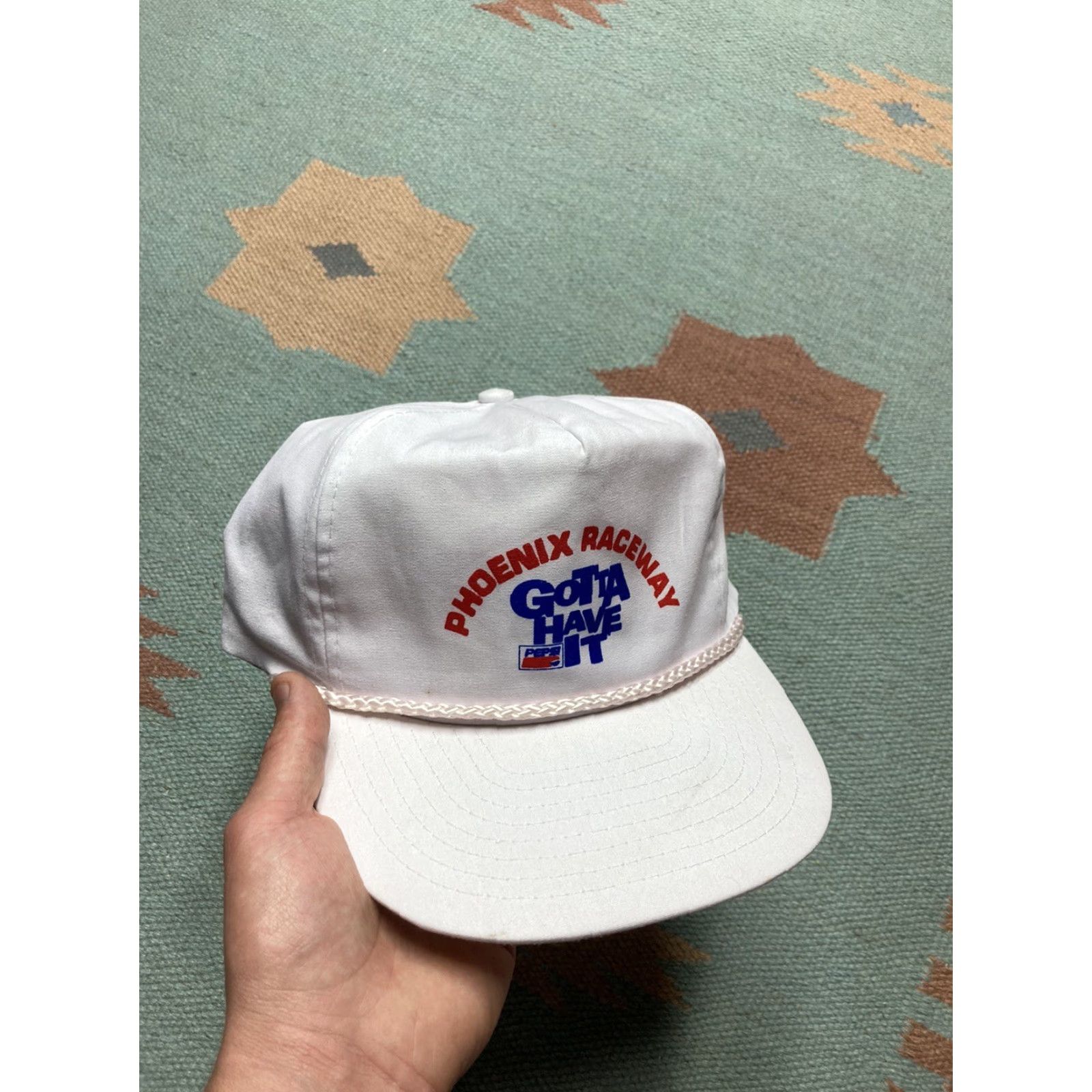 NASCAR VINTAGE Pepsi Strapback Hat Cap White Adjustable Men Racing Nascar Phoenix Raceway Gotta Have It RaceWAY Size ONE SIZE - 2 Thumbnail