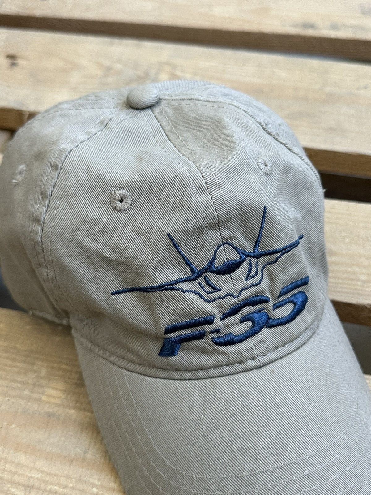 Vintage Vintage F35 Fighter Jet Khaki Cap Size ONE SIZE - 3 Thumbnail