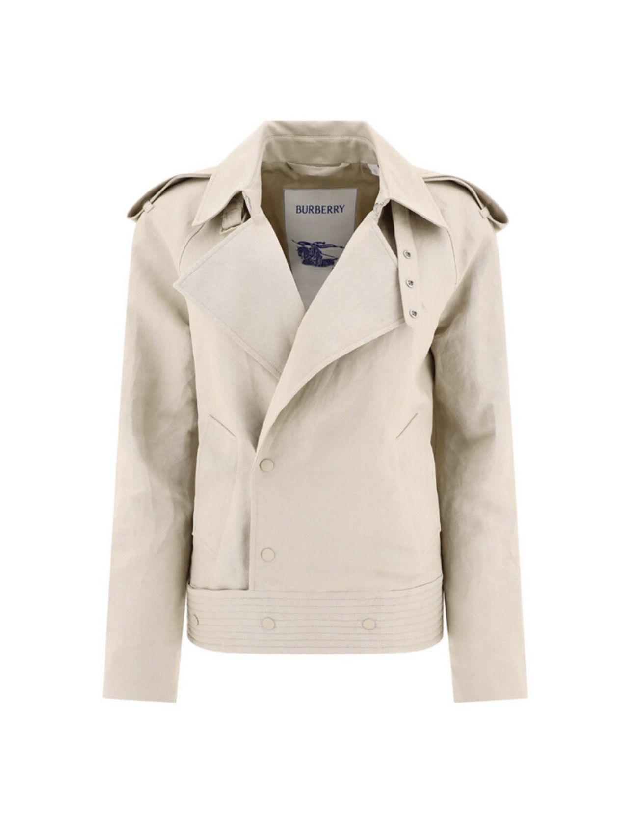 Burberry Burberry Double-Breasted Canvas Trench Jacket size 8 Size M / US 6-8 / IT 42-44 - 1 Thumbnail