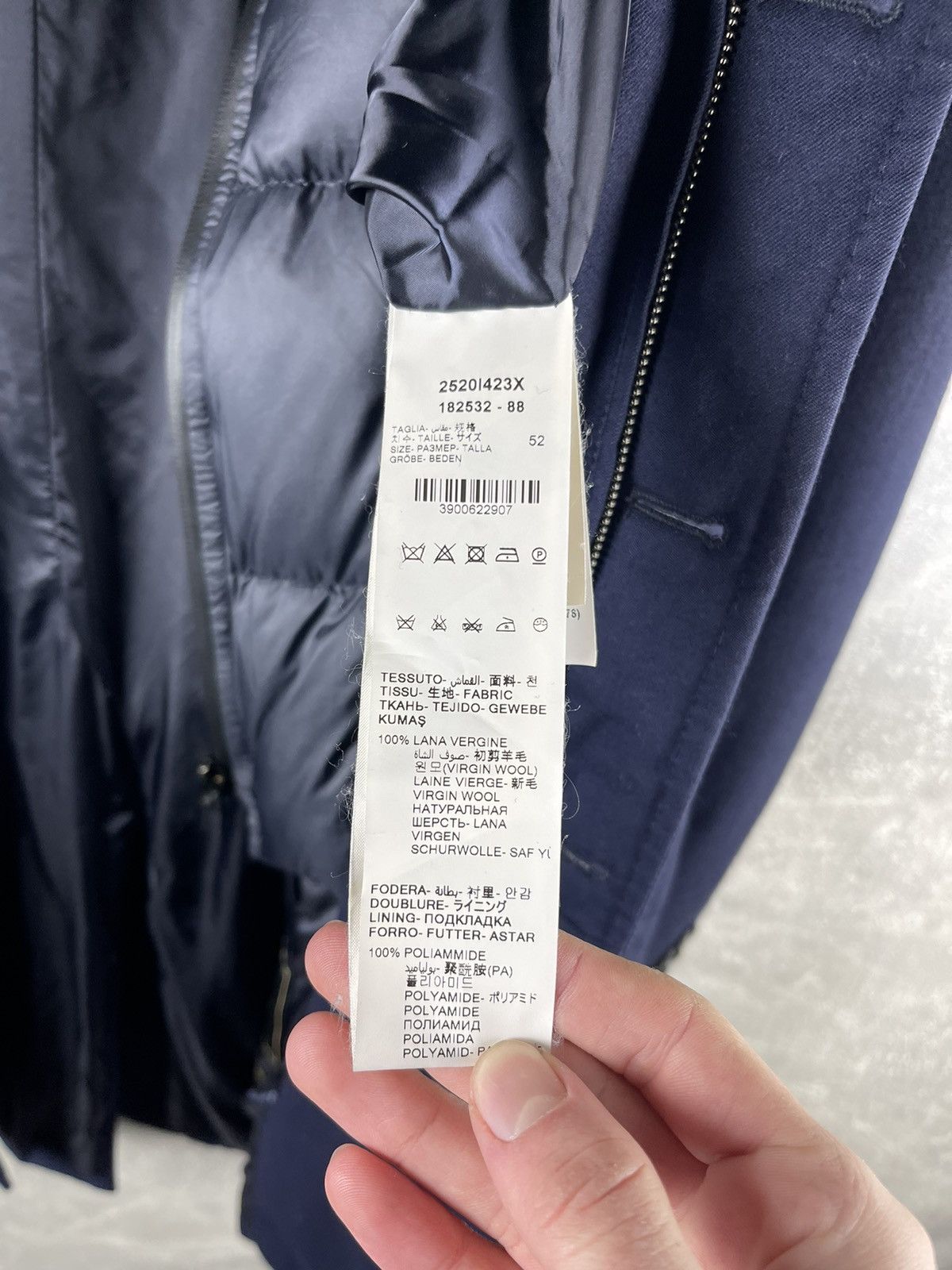 Montecore Montecore Luxury Navy Down Zip Button Quilted Coat Jacket Size US L / EU 52-54 / 3 - 16 Thumbnail