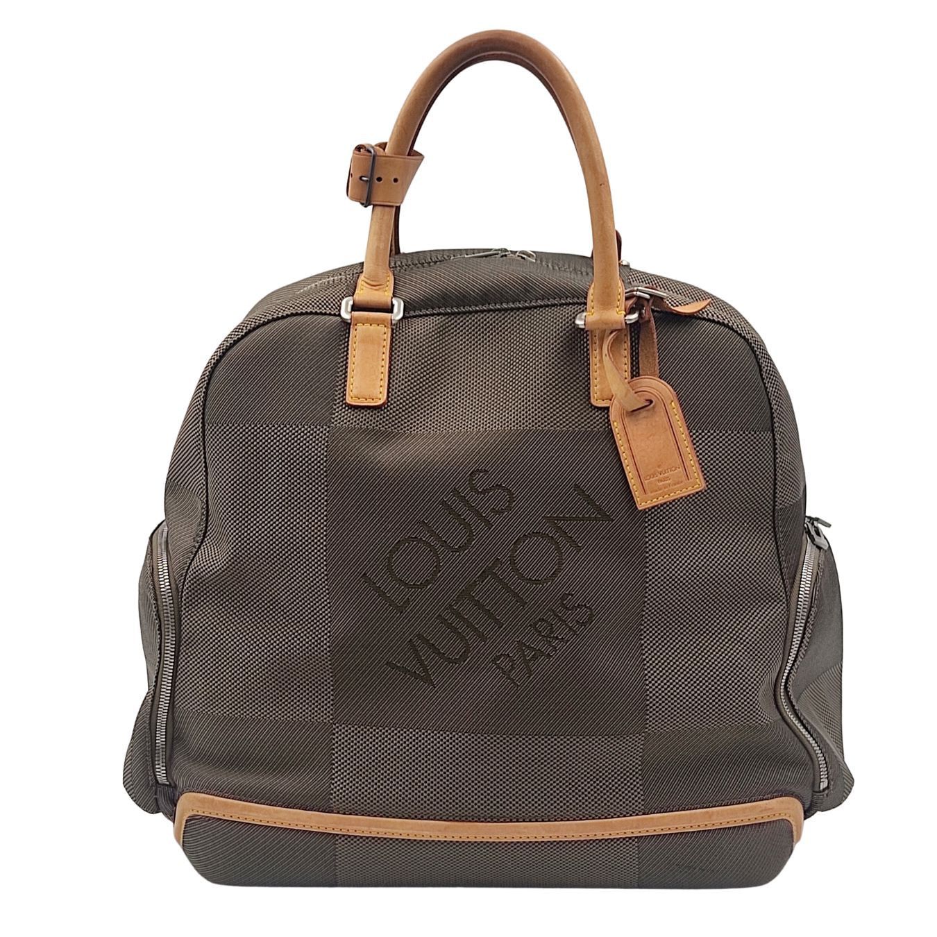 image of Louis Vuitton Louis Vuitton Louis Vuitton Damier Geant Travel Bag In Canvas in Brown, Women's