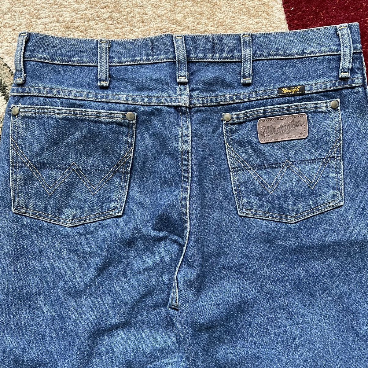 Jean × Vintage × Wrangler Wrangler George Strait Cowboy Cut Collection Blue Jeans Size US 33 - 3 Thumbnail