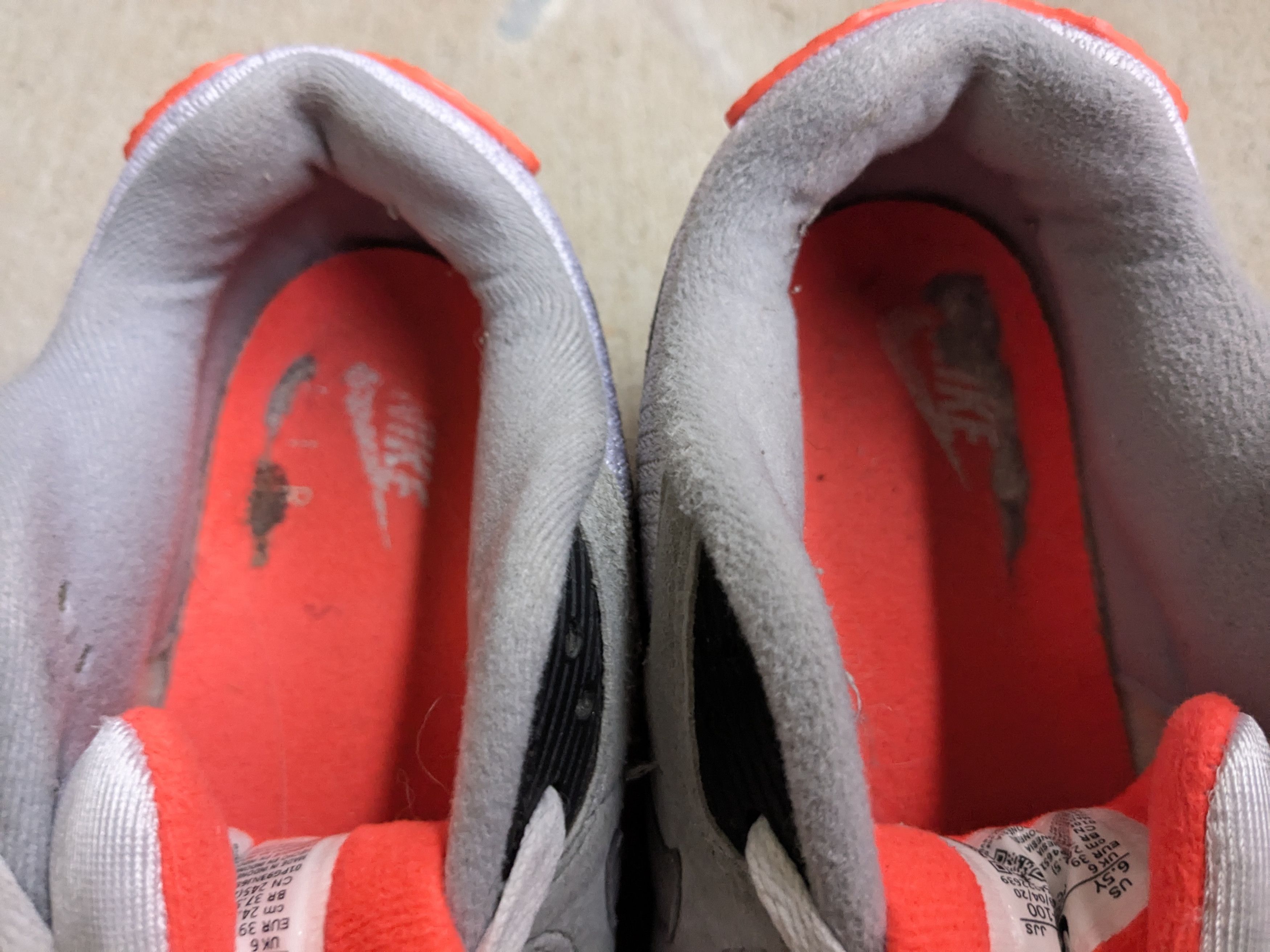 Nike Nike Air Max 90 'Infrared' DC8334-100 Gray Suede 6.5Y Size US 6.5 / EU 39-40 - 8 Thumbnail