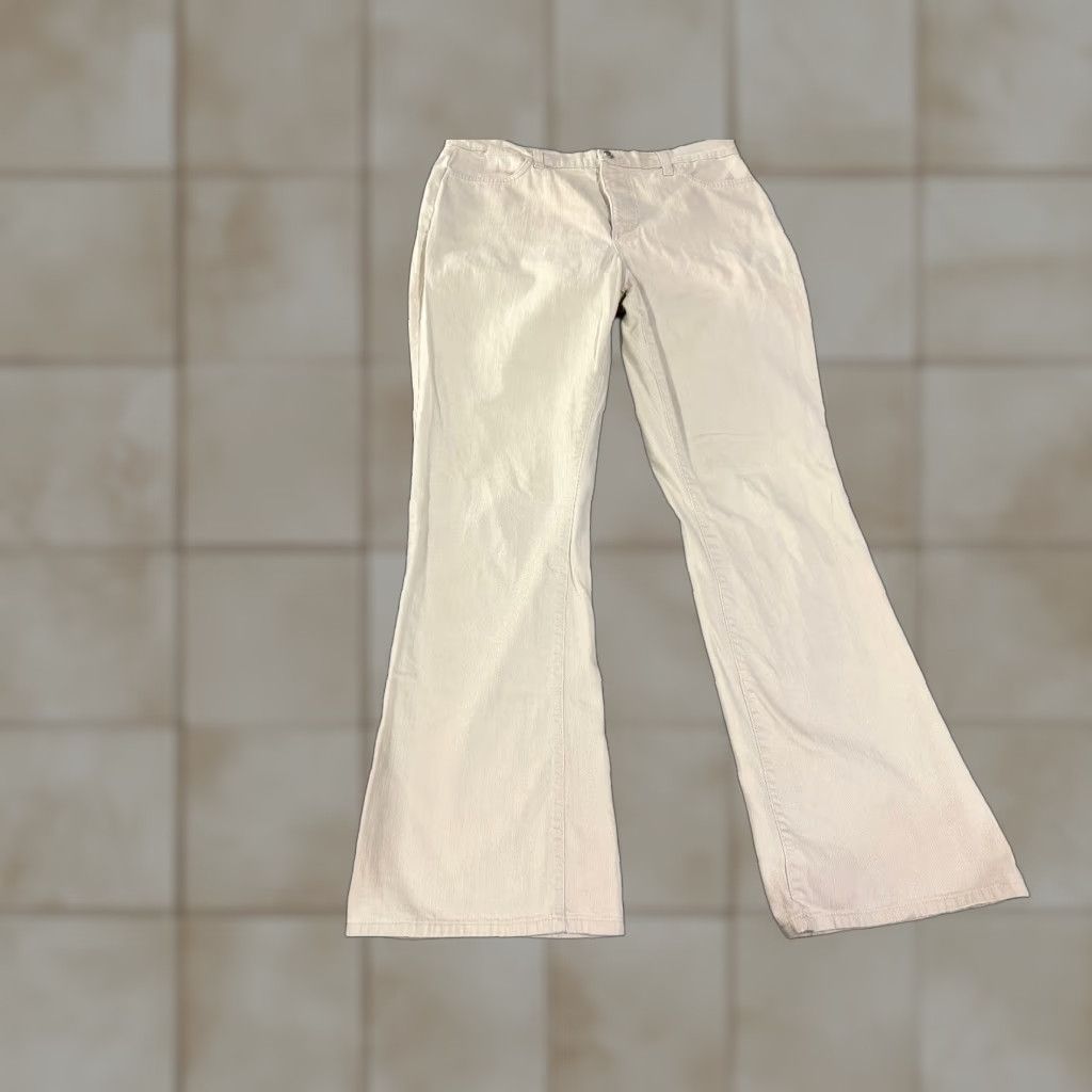 NYDJ NYDJ Jeans Womens 14 Beige Flare Lift Tuck Stretch Denim Slimming Regular 5-Pocket Dark Beige Color Winter Spring Summer Fall Womens Jeans Size 36" / US 14 / IT 50 - 1 Thumbnail
