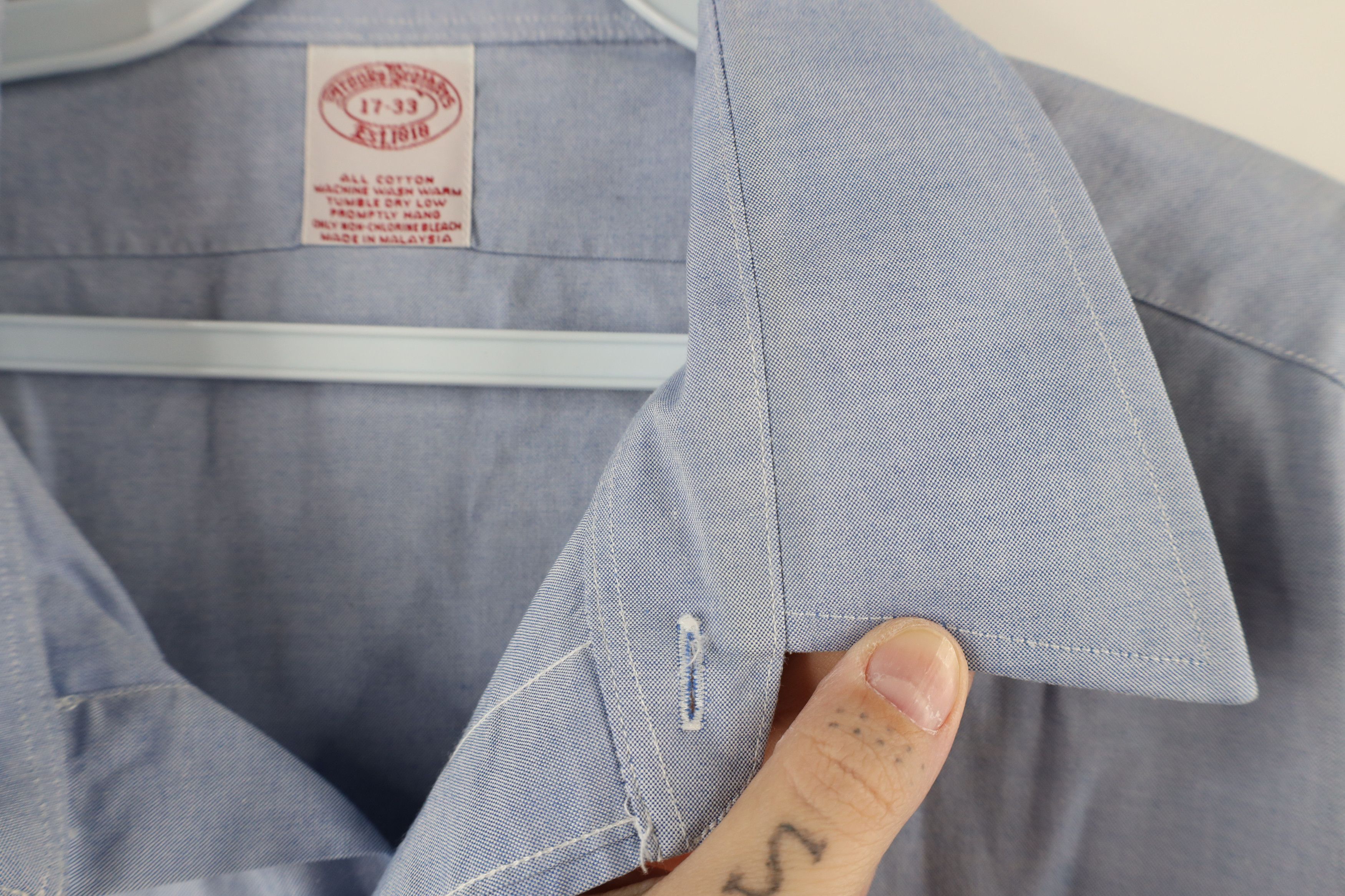 Brooks Brothers × Vintage Vintage 90s Brooks Brothers Collared Button Shirt Cotton Size US L / EU 52-54 / 3 - 7 Thumbnail