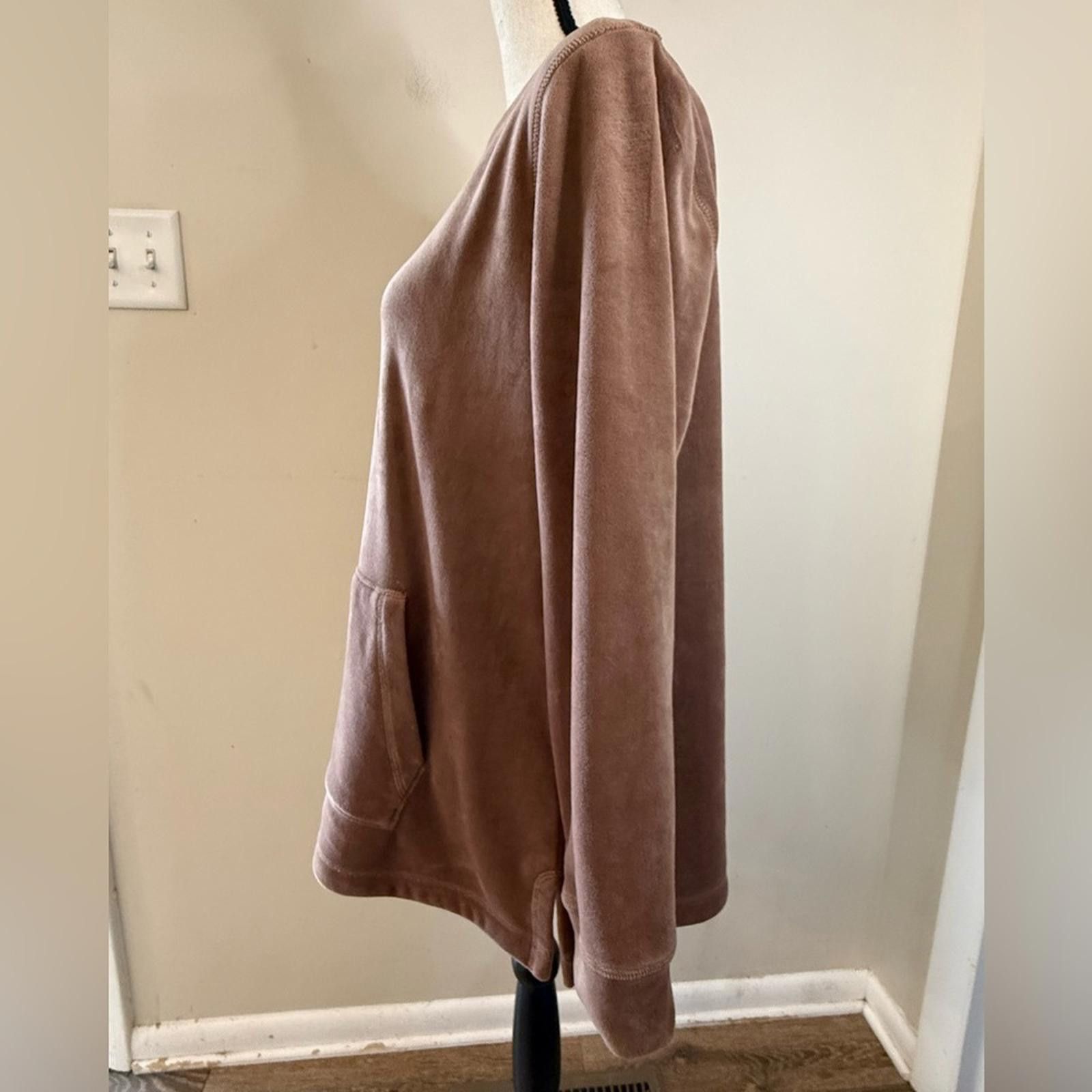 Other Brown velour sweatshirt kangaroo pocket SZ L/XL Size M / US 6-8 / IT 42-44 - 3 Thumbnail