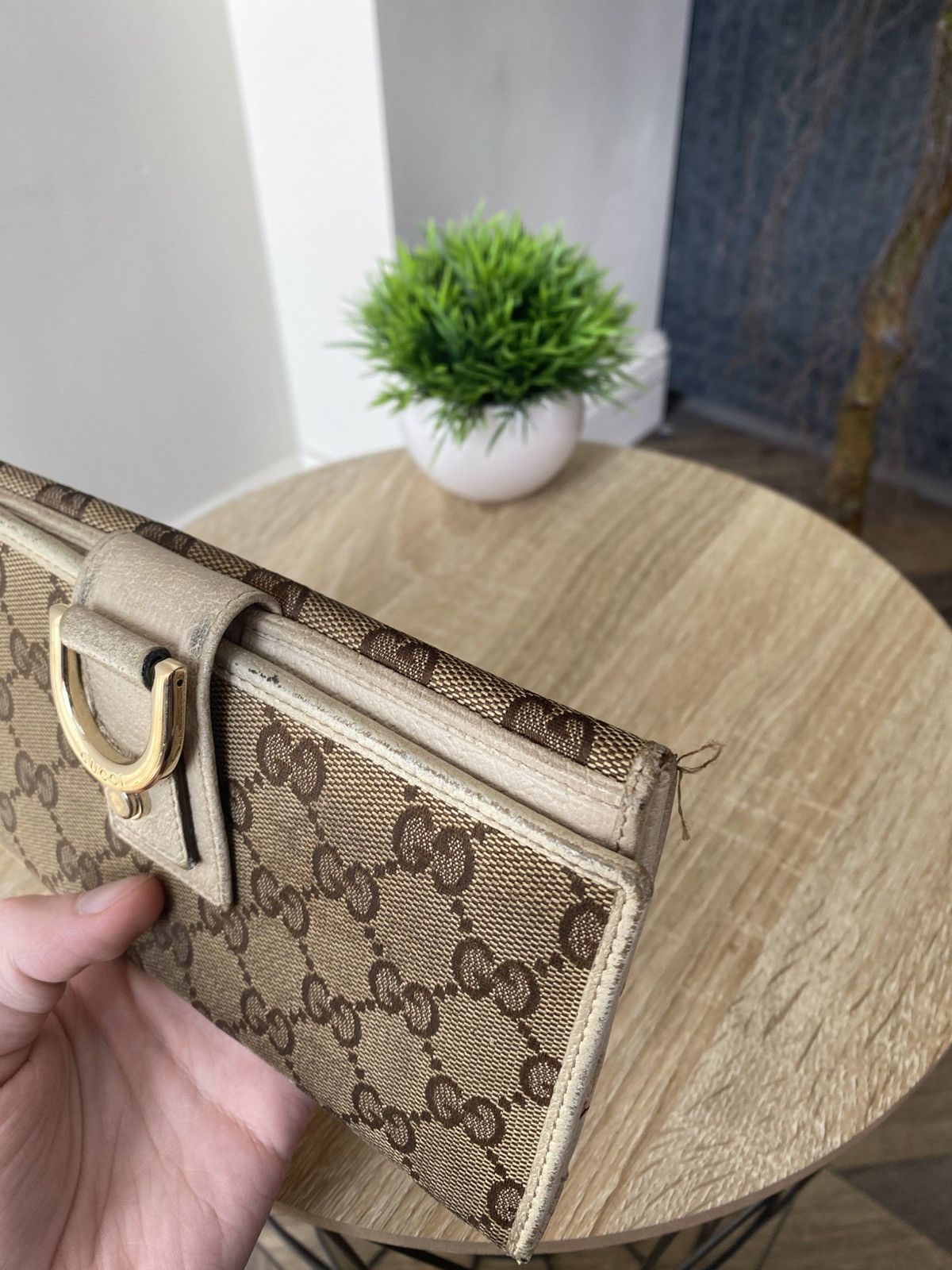 Gucci Vintage Gucci Logo Monogram Wallet Size ONE SIZE - 8 Thumbnail