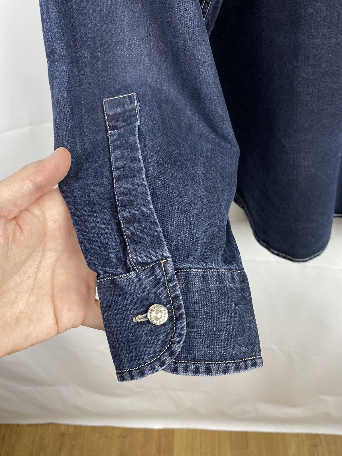 Trussardi × Vintage Vintage Trussardi Number One Denim Shirt size XL Size US XL / EU 56 / 4 - 9 Thumbnail