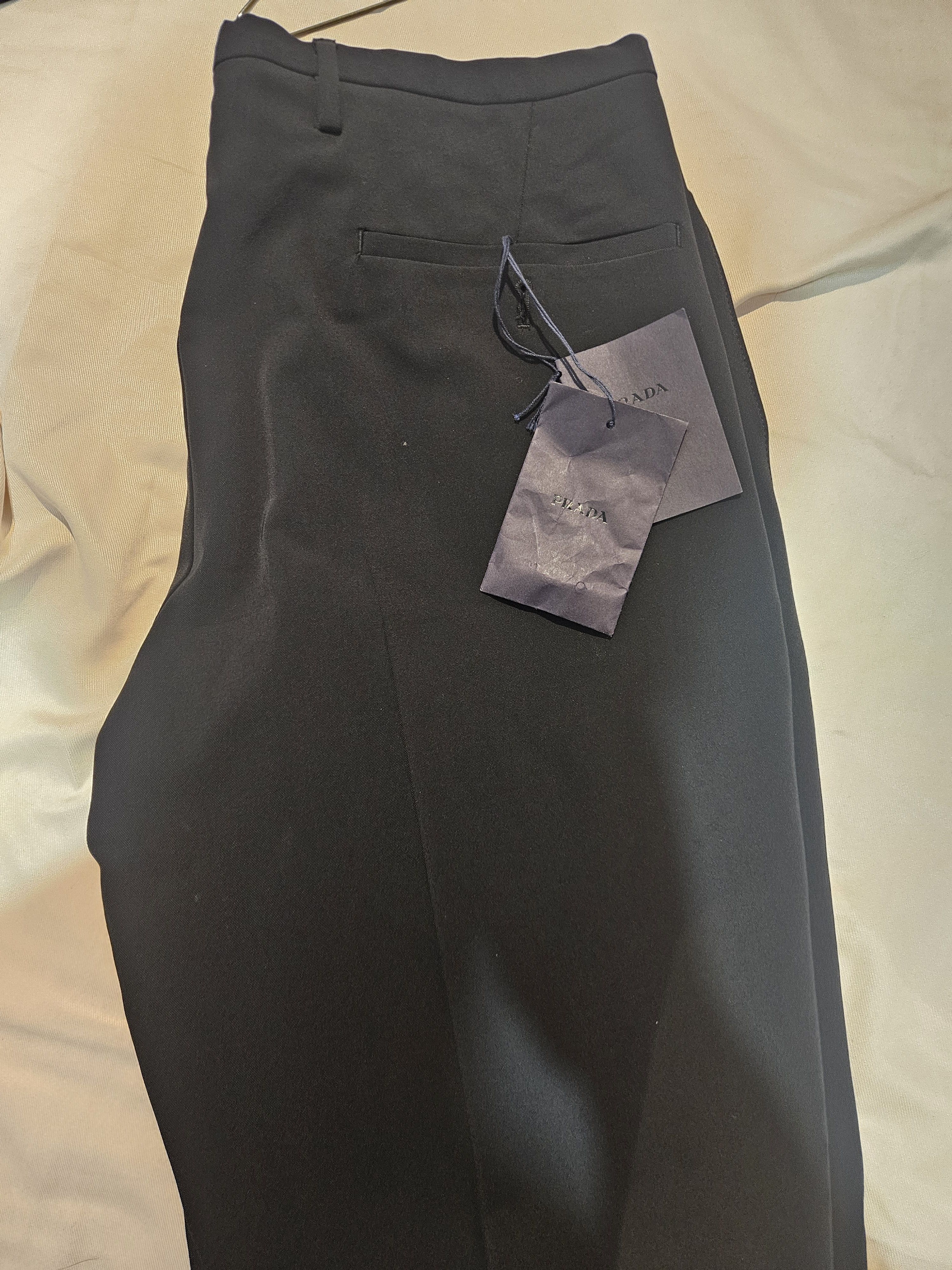 Prada Black Tailored Techno Stretch Trousers BNWT Size US 34 / EU 50 - 2 Thumbnail