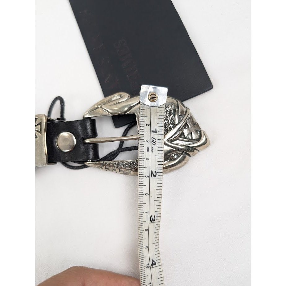 Enfants Riches Deprimes o1rshd1 Size:110 / Eagle Petit Iron Cross Stud Belt in Black Size 44 - 12 Thumbnail