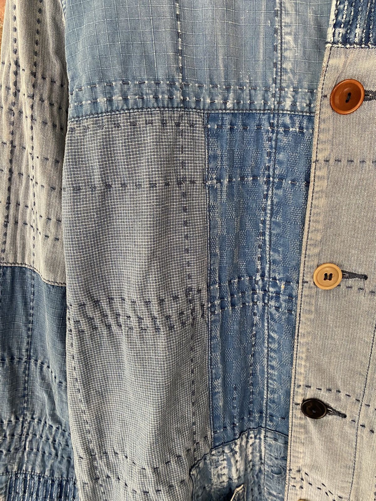FDMTL Iconic Sashiko Boro Jacket 10 Year Wash Size US L / EU 52-54 / 3 - 11 Thumbnail