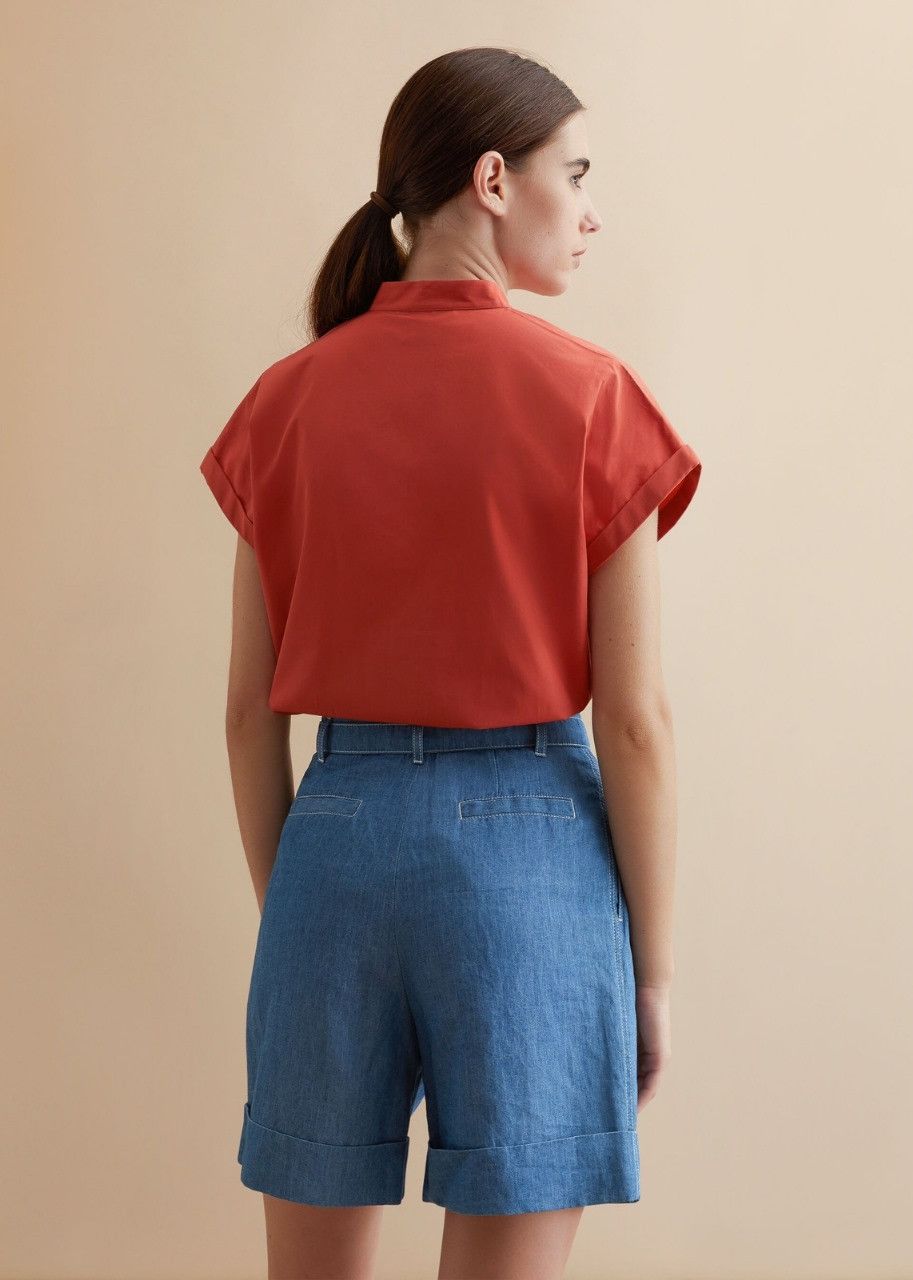 Loro Piana o1srvl11e0524 Shirt in Red Size M / US 6-8 / IT 42-44 - 5 Thumbnail