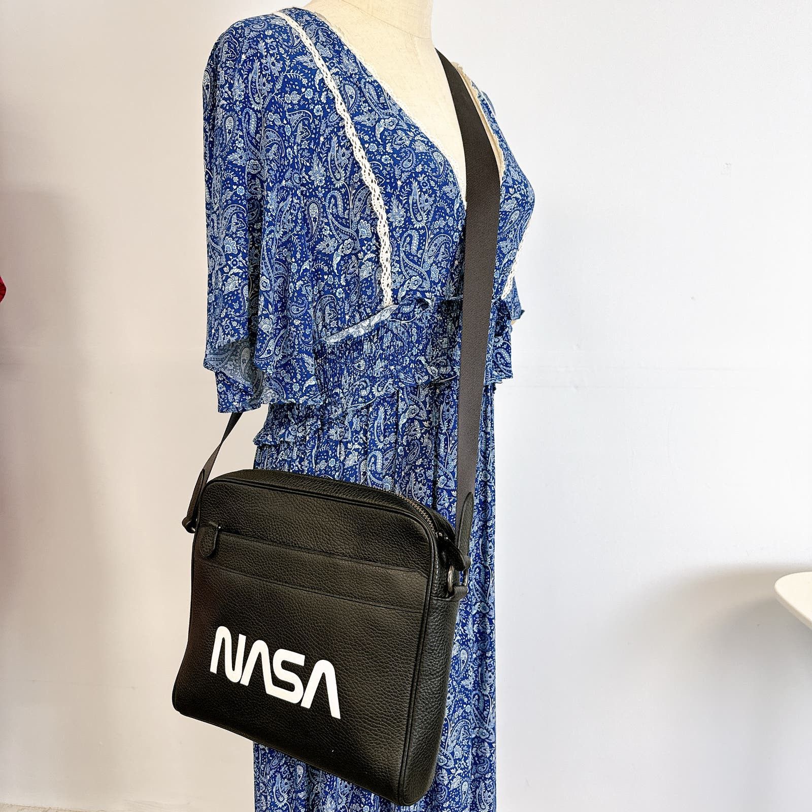 image of Coach F28319 Charles Shoulder Bag With Space Motif In Black, Women's