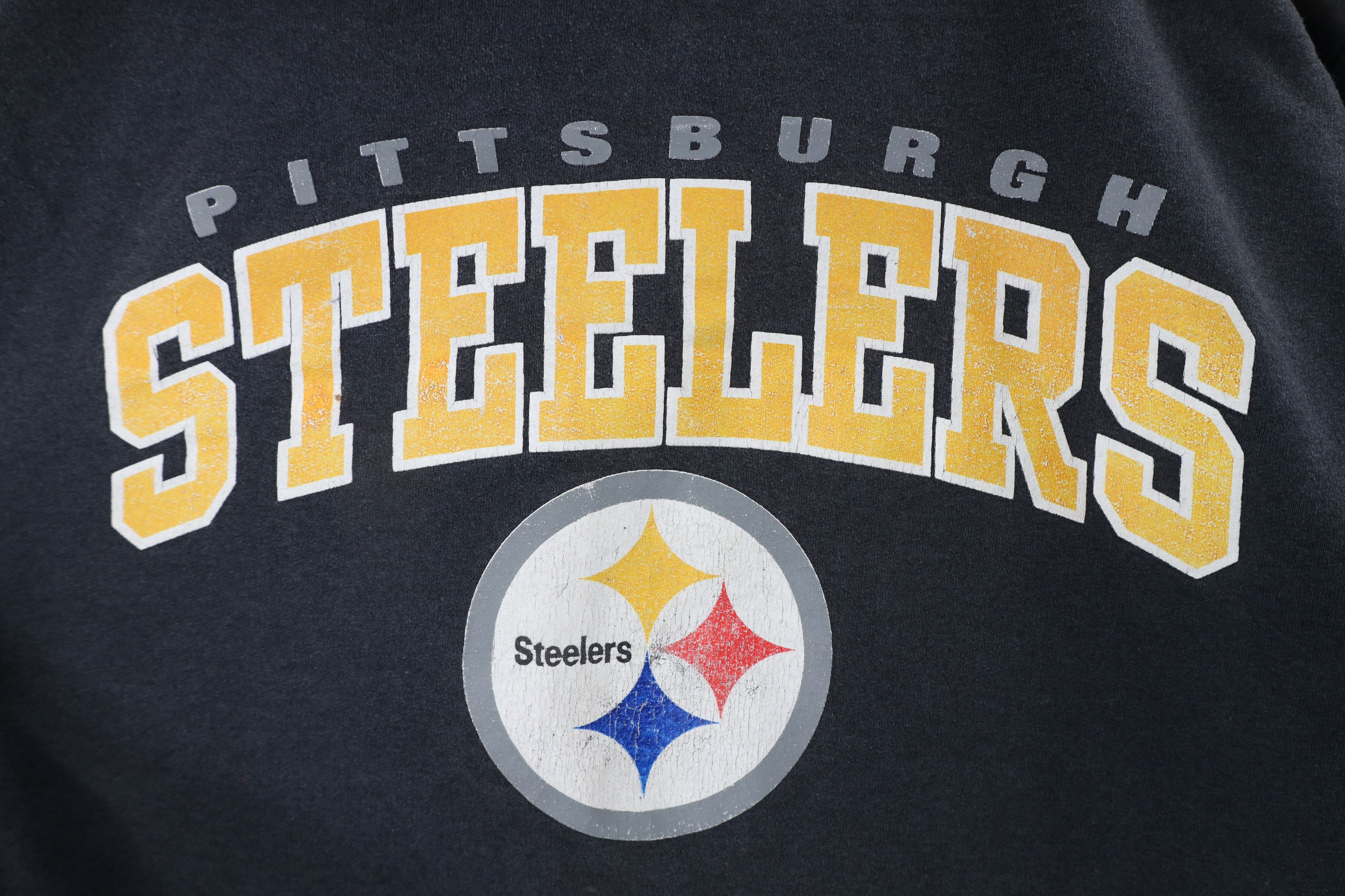 Vintage Vintage 90s Spell Out Pittsburgh Steelers Football Hoodie Size US L / EU 52-54 / 3 - 7 Thumbnail