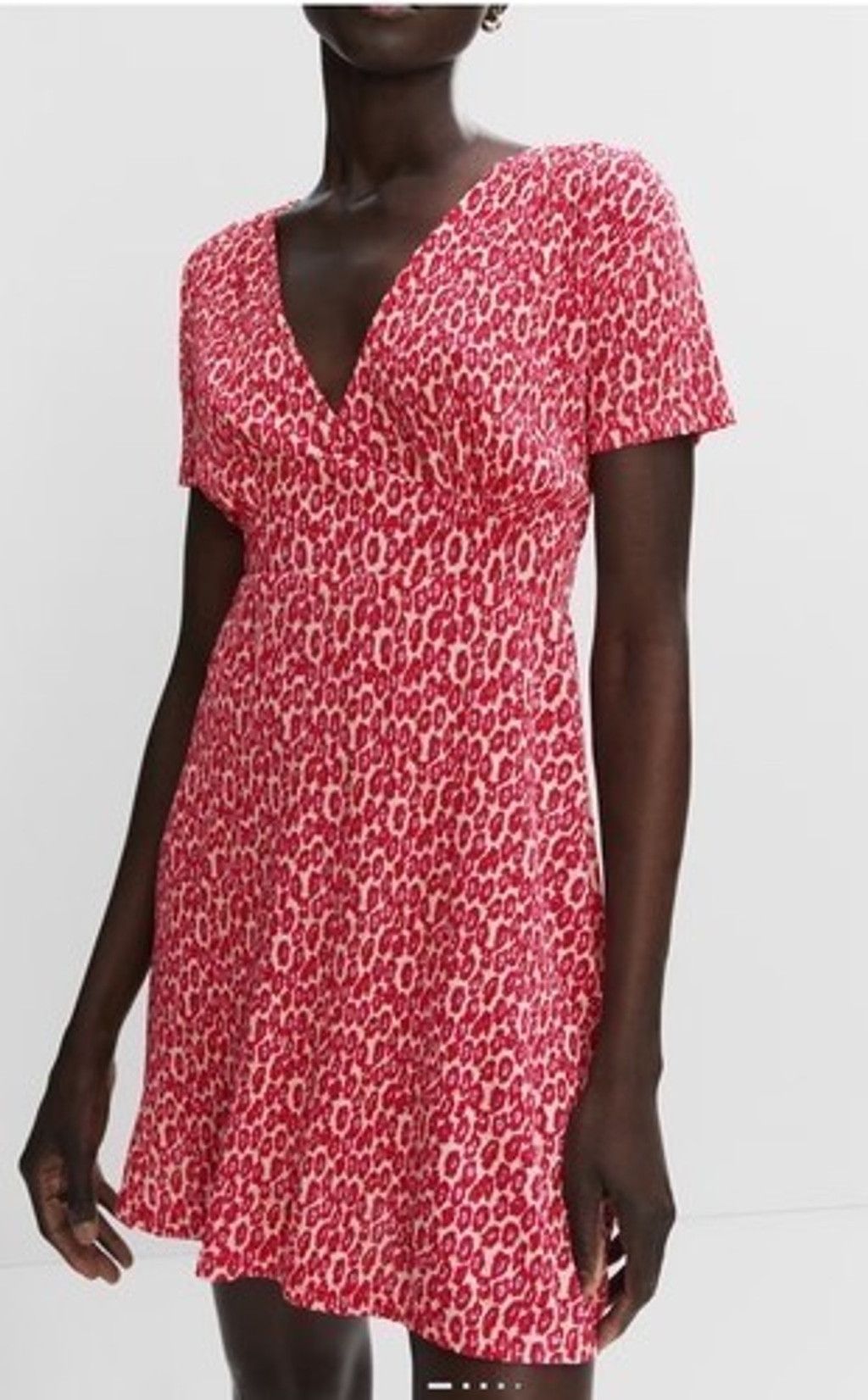 Mango Mango MNG Red Marita Retro Boho Smocked Midi Dress Women 10 Size L / US 10 / IT 46 - 10 Thumbnail