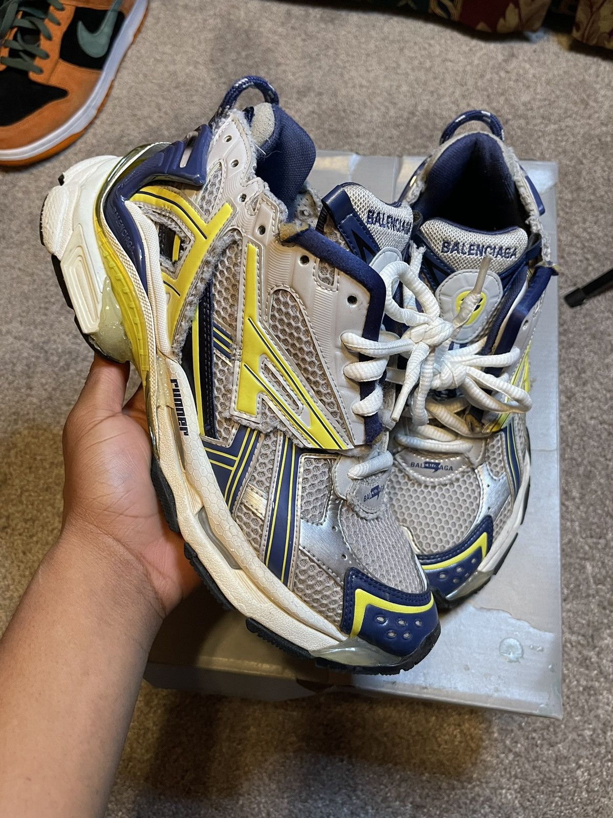 Balenciaga Balenciaga Runner “Blue Yellow” Grailed