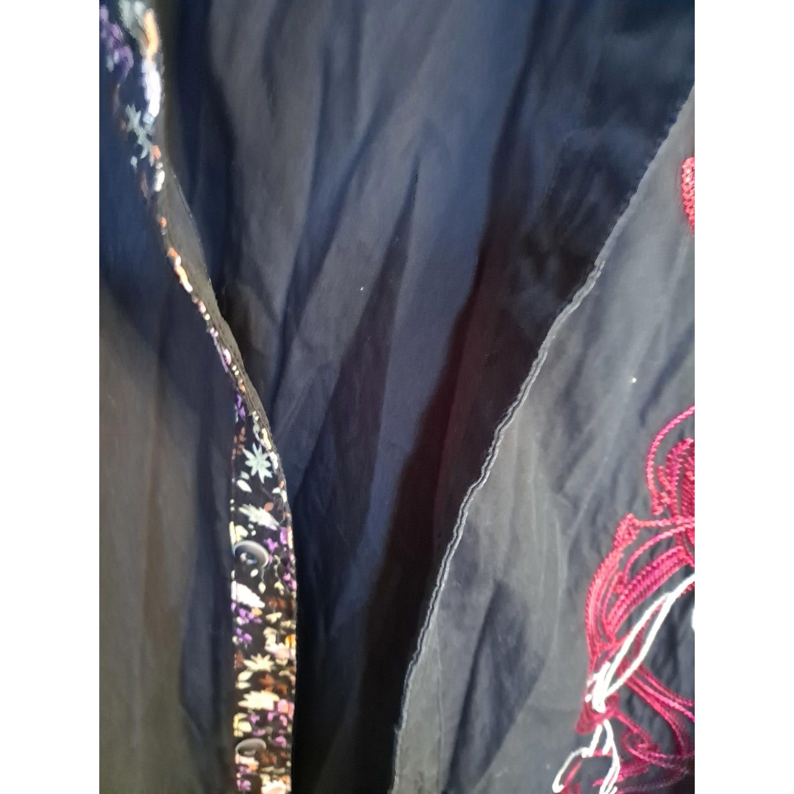 Other Rock Roll N Soul Black Button Up Shirt with Embroidered Skul Size US L / EU 52-54 / 3 - 3 Thumbnail