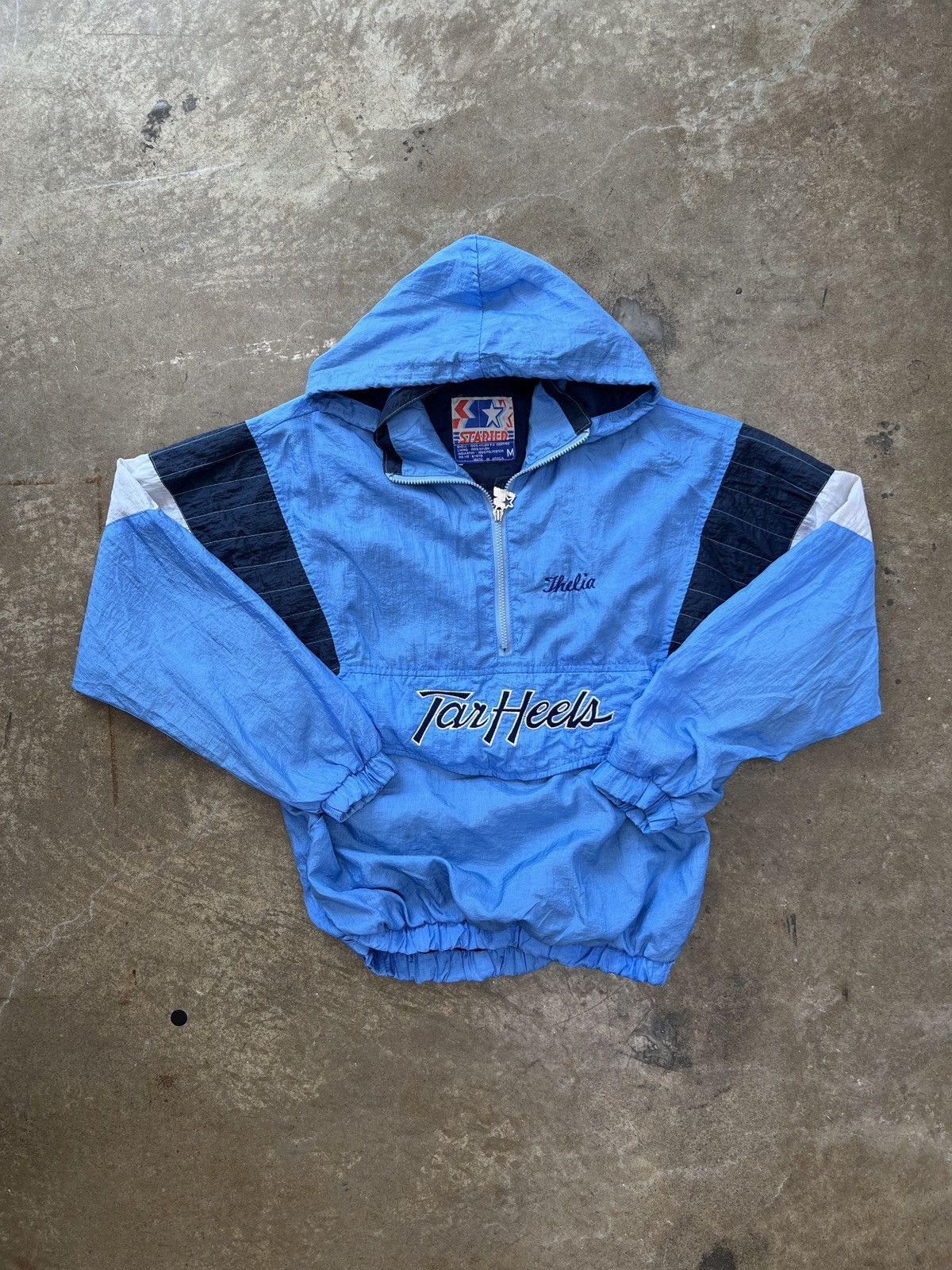 NCAA 90s Starter UNC Tar Heels Windbreaker Hooded Pullover Size US M / EU 48-50 / 2 - 5 Thumbnail