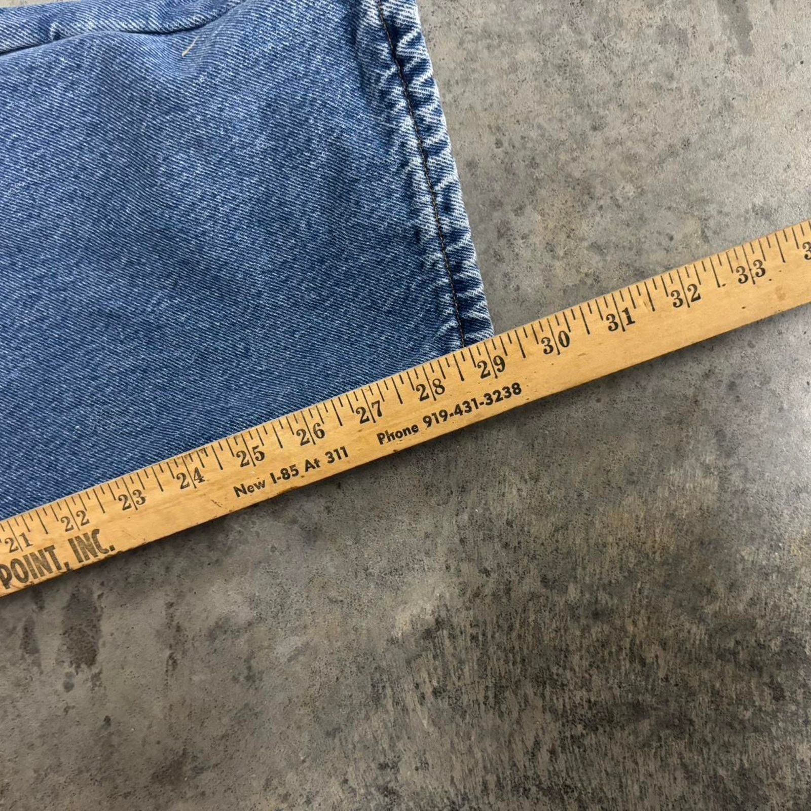 L.L. Bean 90s LL Bean Flannel Lined Blue Jeans Size US 41 - 7 Thumbnail